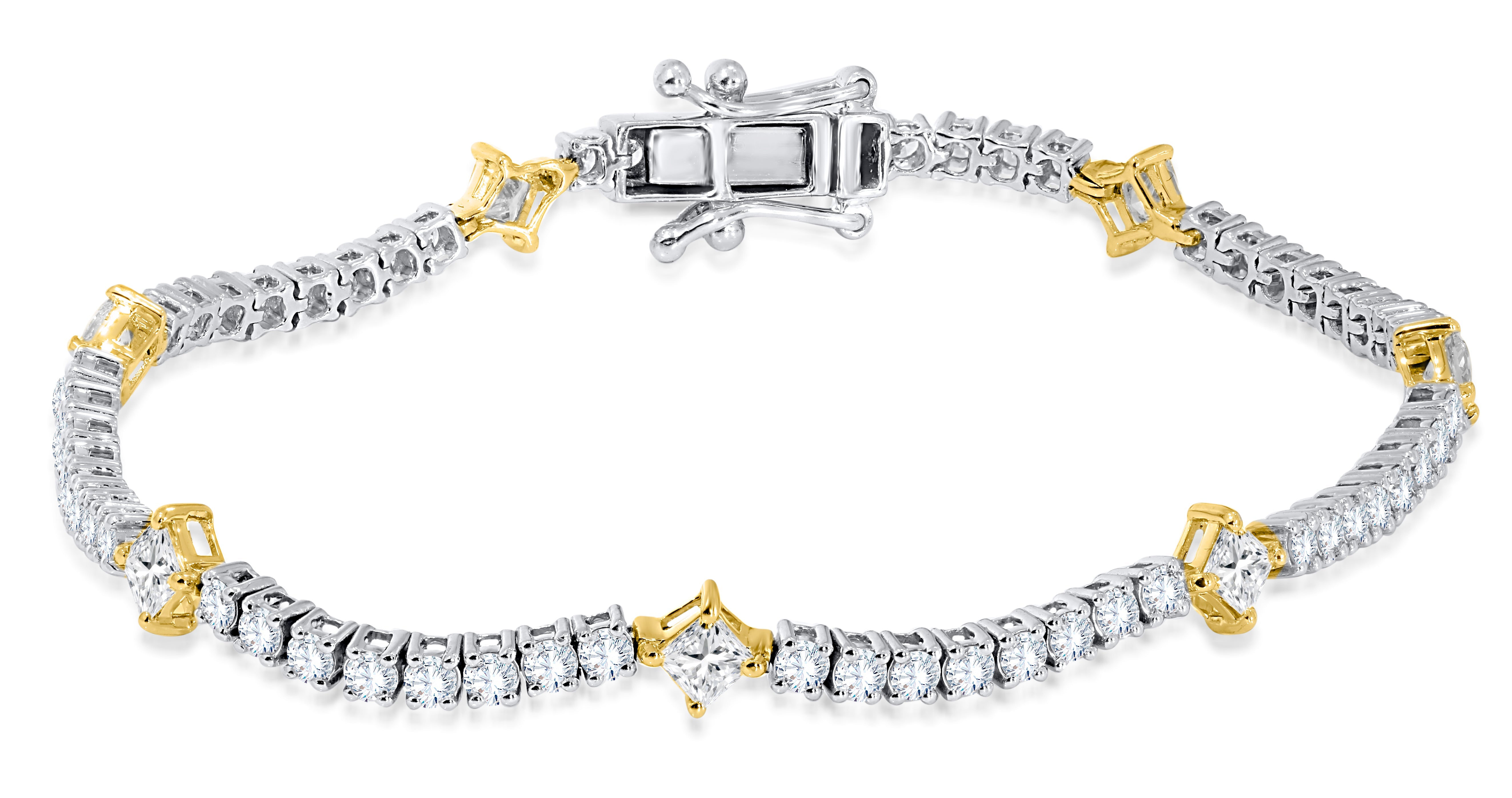 10K Yellow Gold Multi-Shape Diamond Bracelet, 3.00 CT, fine jewellery by Luster d'Anvers, Antwerp