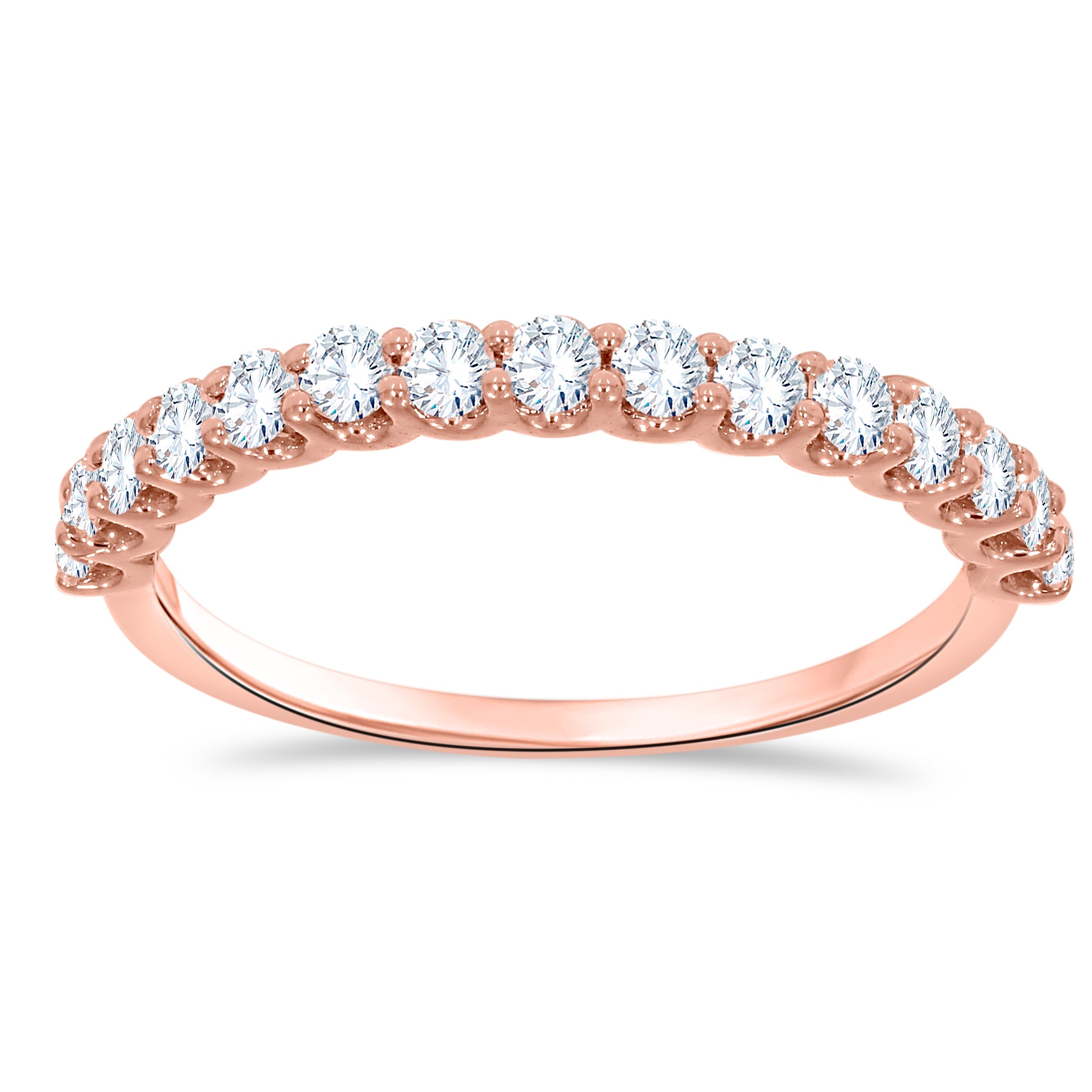 14K Rose Gold Round Cut Diamond Ring, 0.52 CT, fine jewellery by Luster d'Anvers, Antwerp