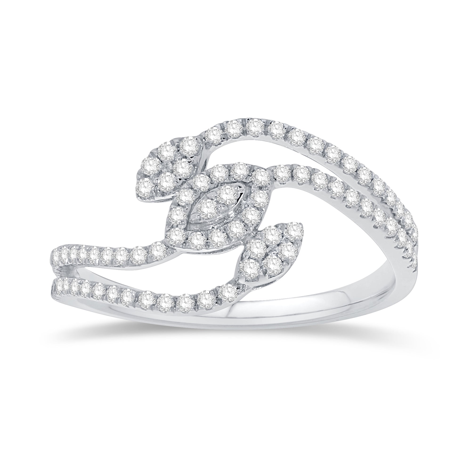 14K White Gold Lab-Grown Multi-Shape Diamond Ring, 0.42 CT, fine jewellery by Luster d'Anvers, Antwerp