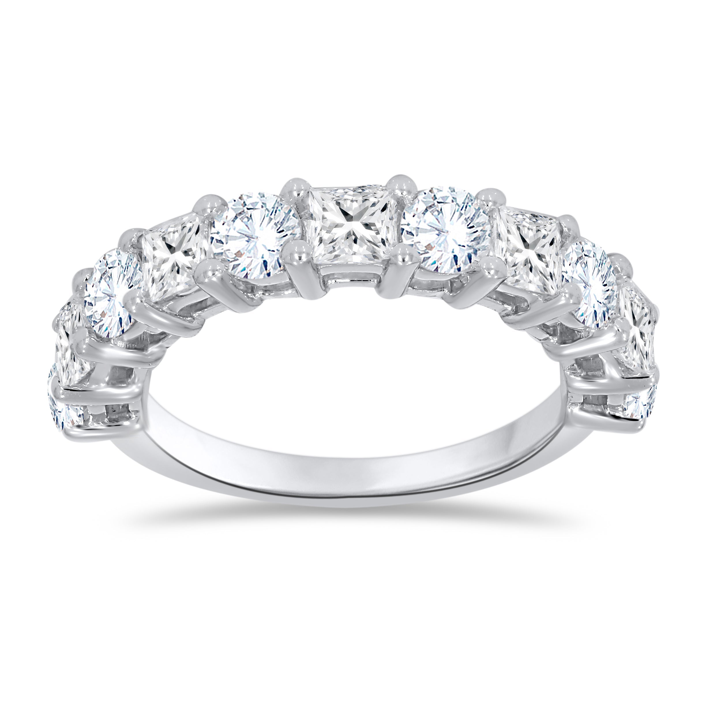 14K White Gold Multi-Shape Diamond Ring, 2.57 CT, fine jewellery by Luster d'Anvers, Antwerp