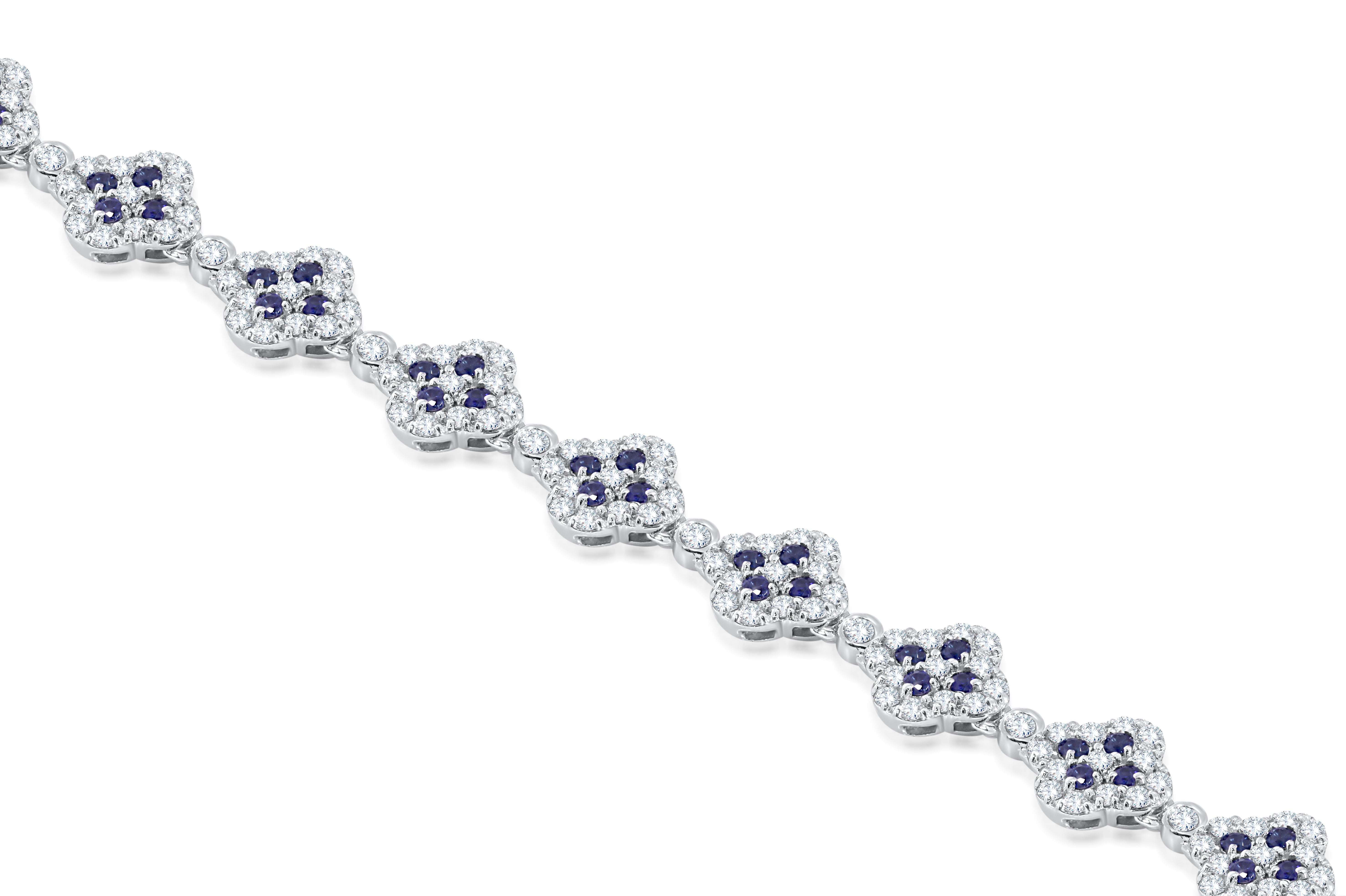 14K White Gold Round Cut Diamond Bracelet, 1.22 CT, fine jewellery by Luster d'Anvers, Antwerp