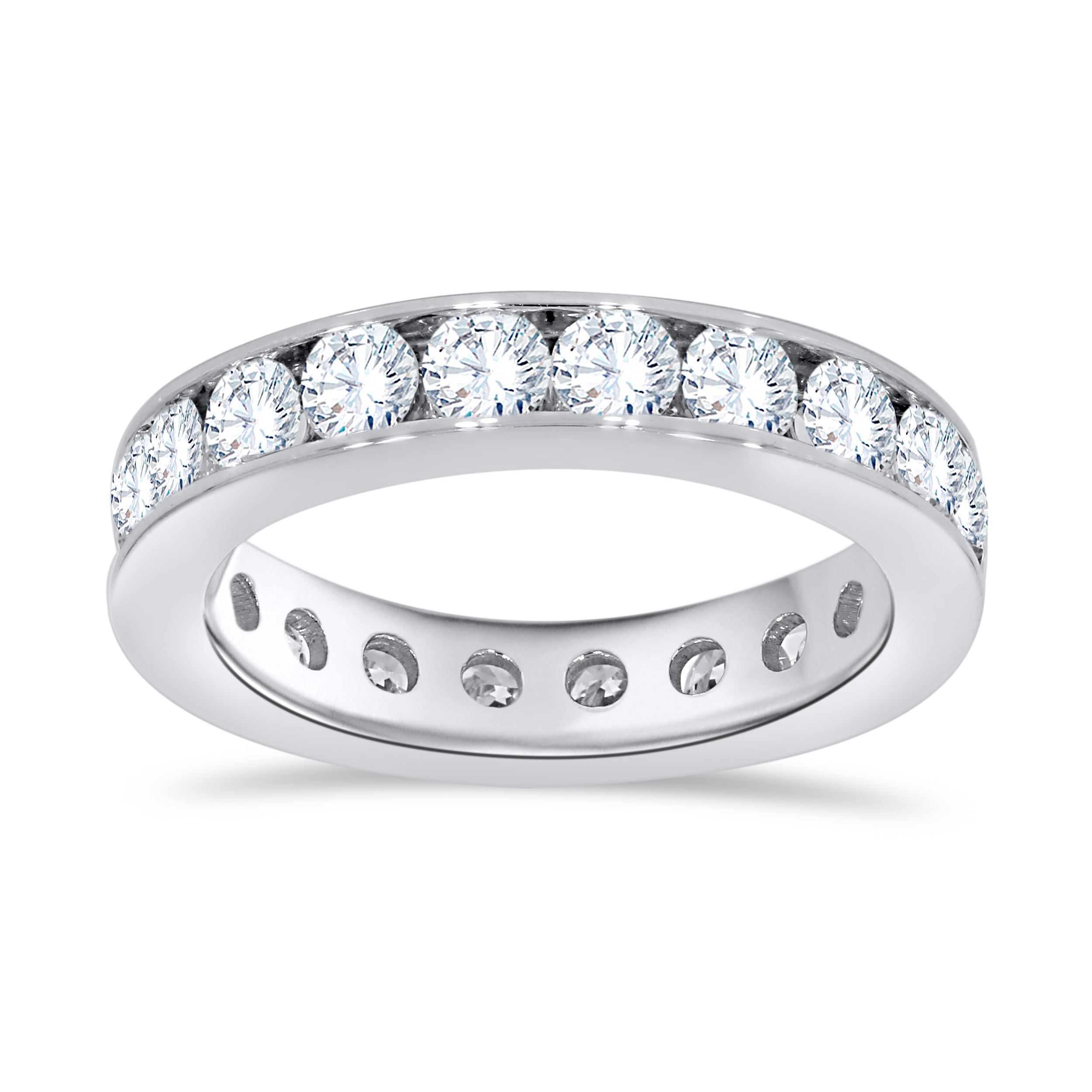 14K White Gold Round Cut Diamond Ring, 1.24 CT, fine jewellery by Luster d'Anvers, Antwerp