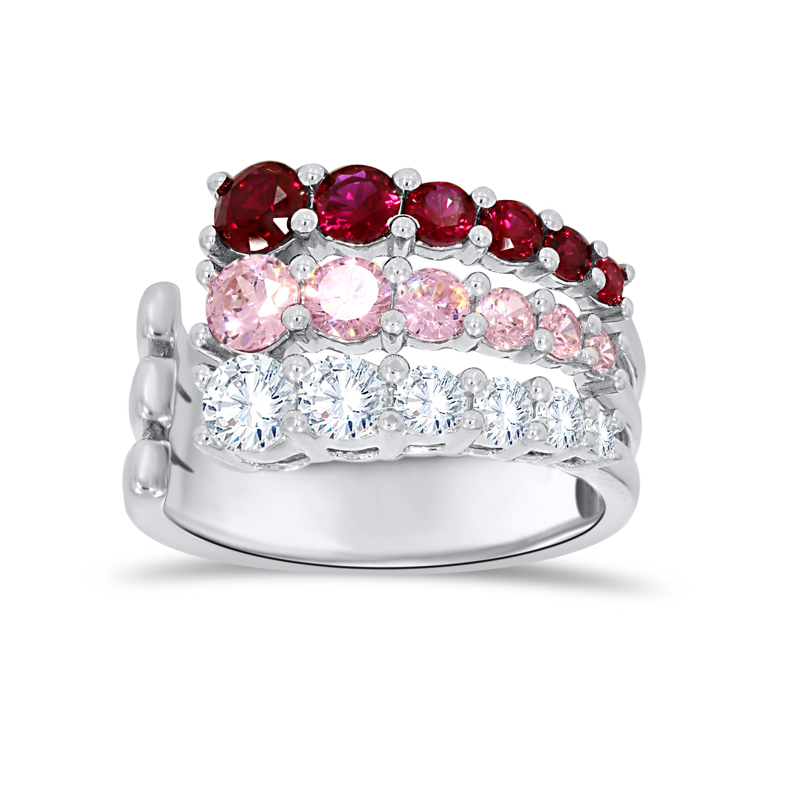 14K White Gold Round Cut Diamond Ring, 2.74 CT, fine jewellery by Luster d'Anvers, Antwerp
