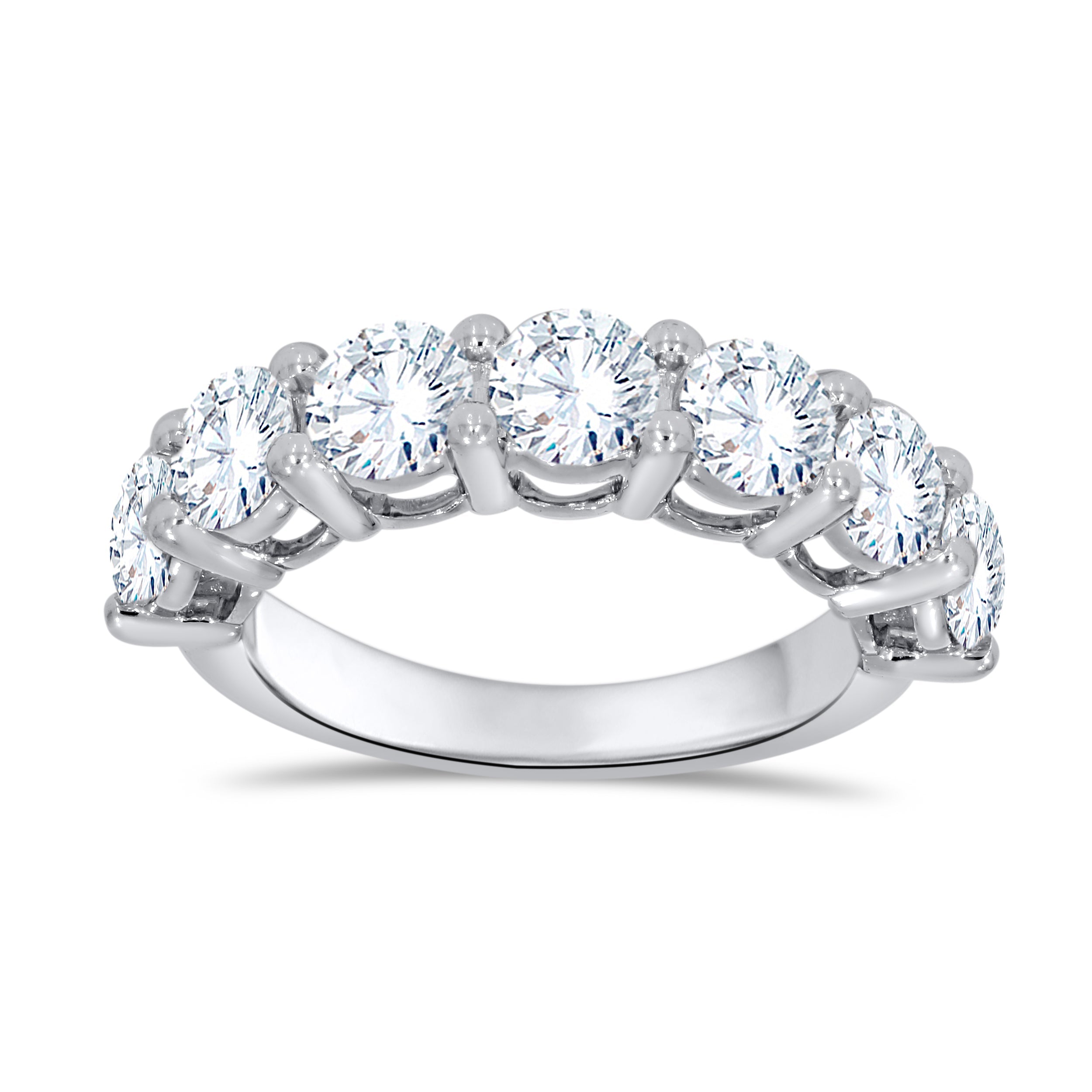 14K White Gold Round Cut Diamond Ring, 2.89 CT, fine jewellery by Luster d'Anvers, Antwerp