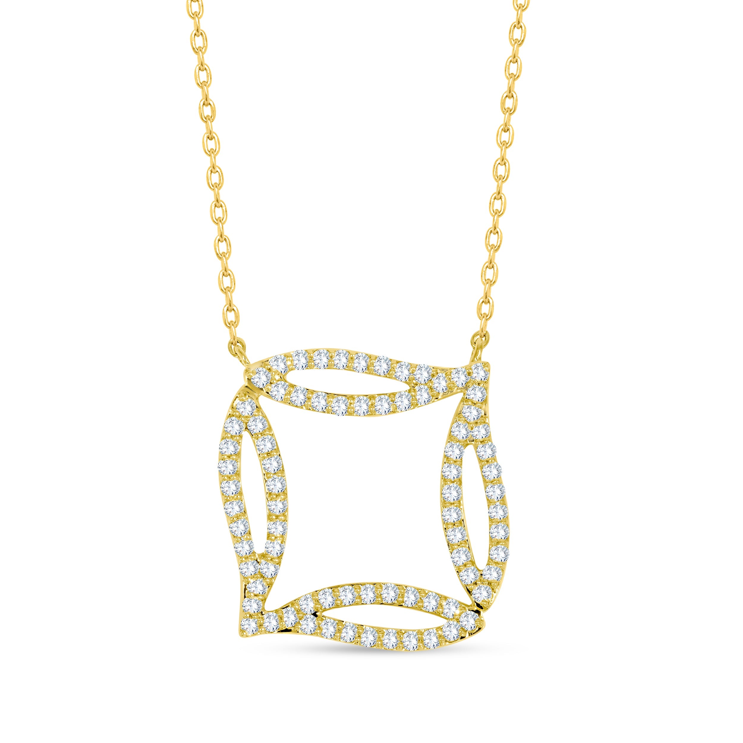 14K Yellow Gold Round Cut Diamond Pendant, 0.76 CT, fine jewellery by Luster d'Anvers, Antwerp