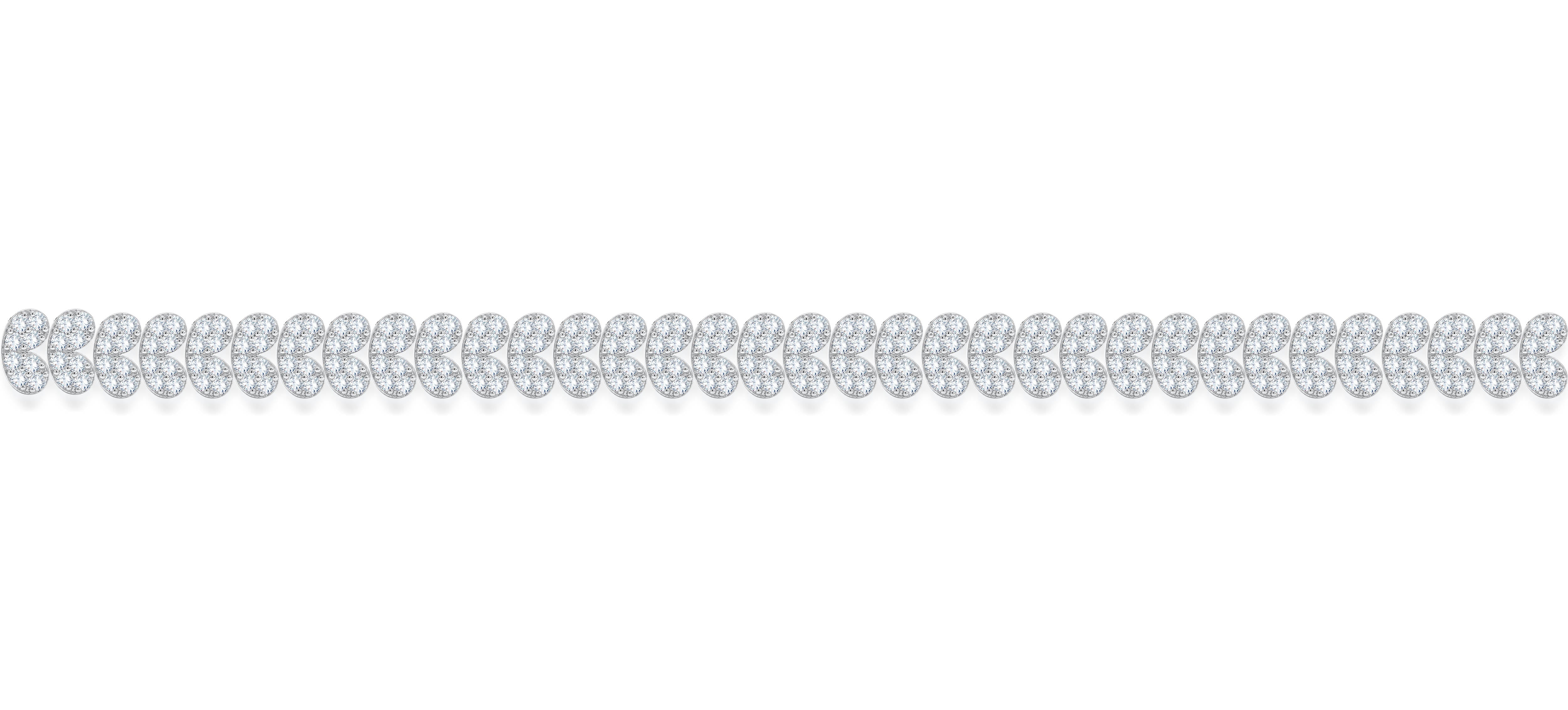 10K White Gold Round Cut Lab-Grown Diamond Bracelet – 4.82 CT, fine jewellery by Luster d'Anvers, Antwerp