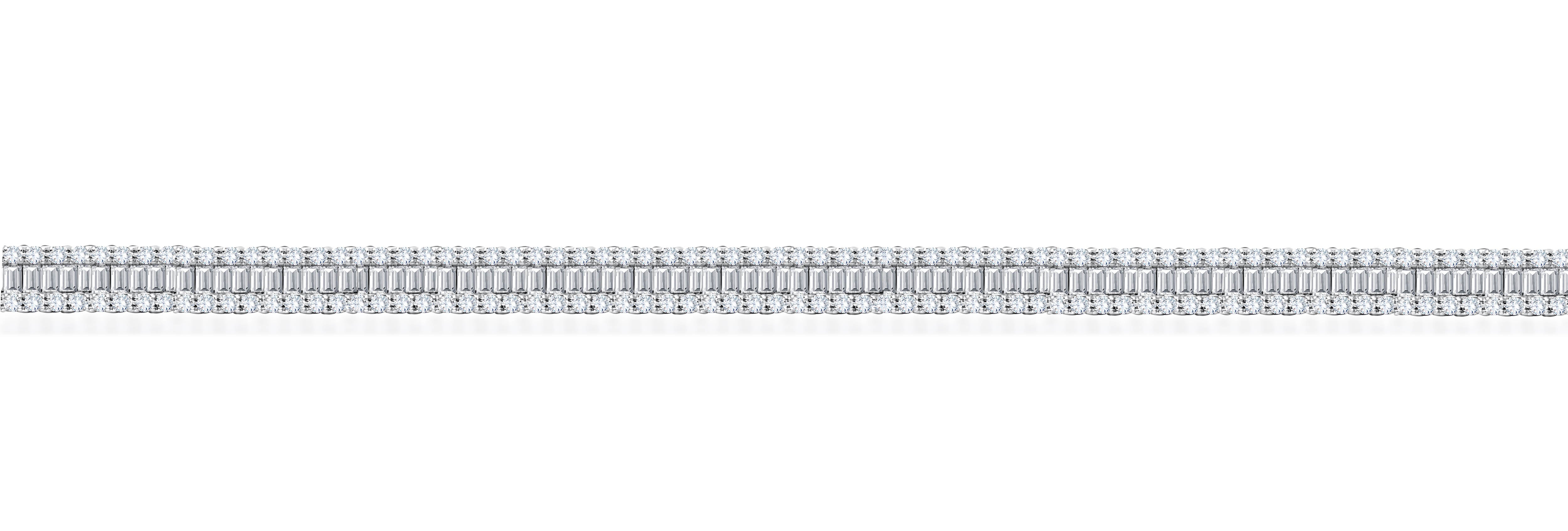 10K White Gold Round Cut Lab-Grown Diamond Bracelet – 6.59 CT, fine jewellery by Luster d'Anvers, Antwerp