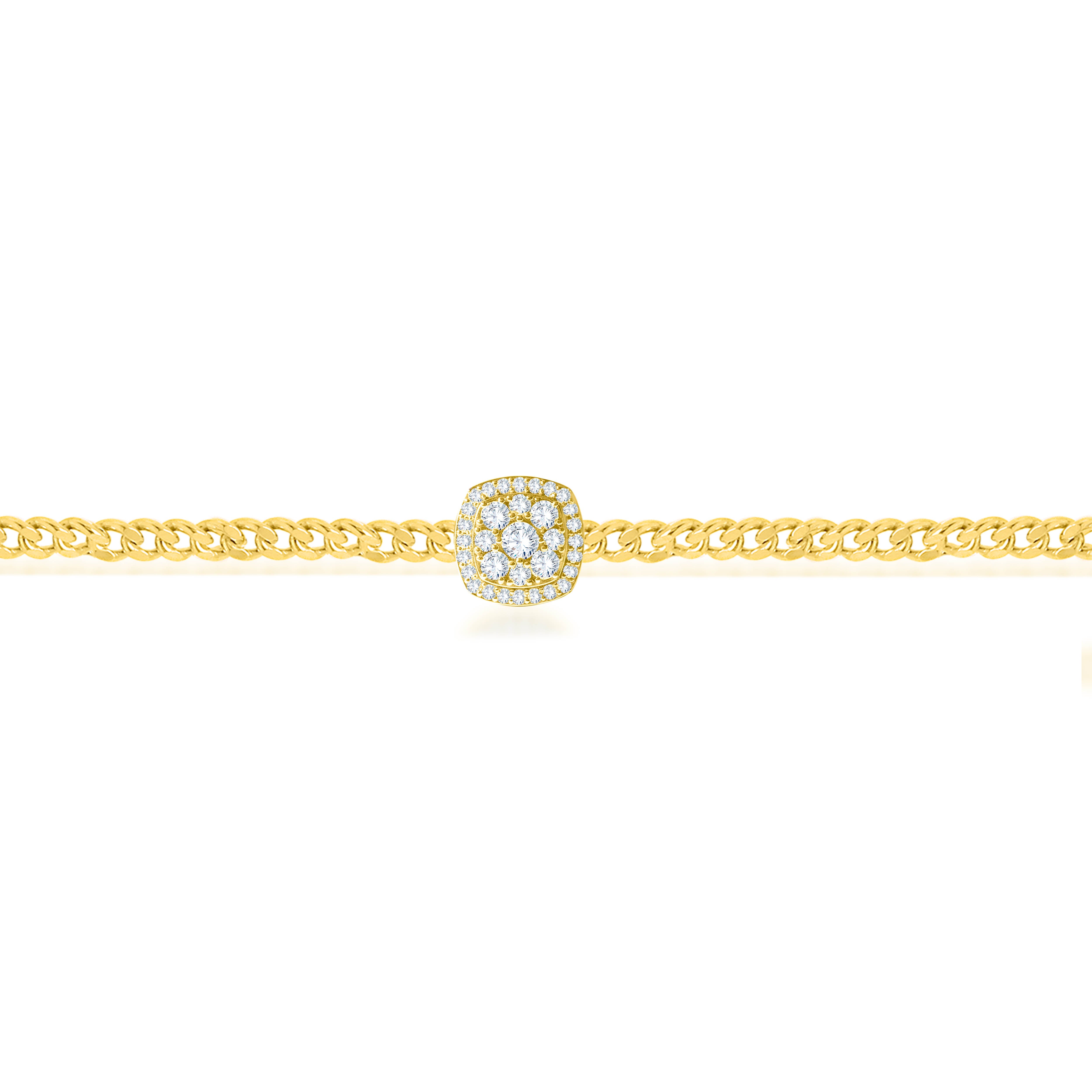 14K Yellow Gold Round Cut Lab-Grown Diamond Bracelet – 1.21 CT, fine jewellery by Luster d'Anvers, Antwerp