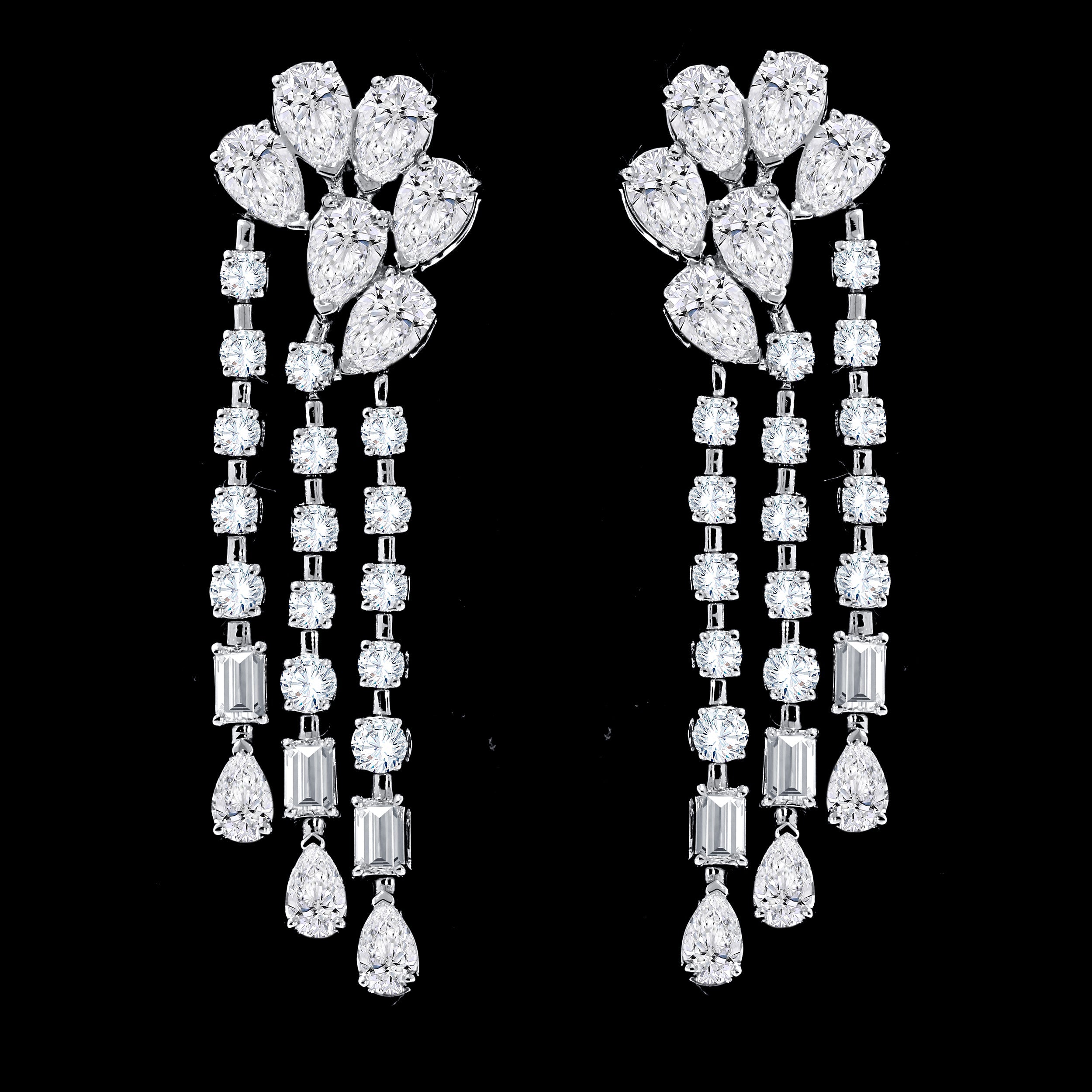 4.49 CTW Lab Grown Diamond Chandelier Drop Earrings in 14K Gold