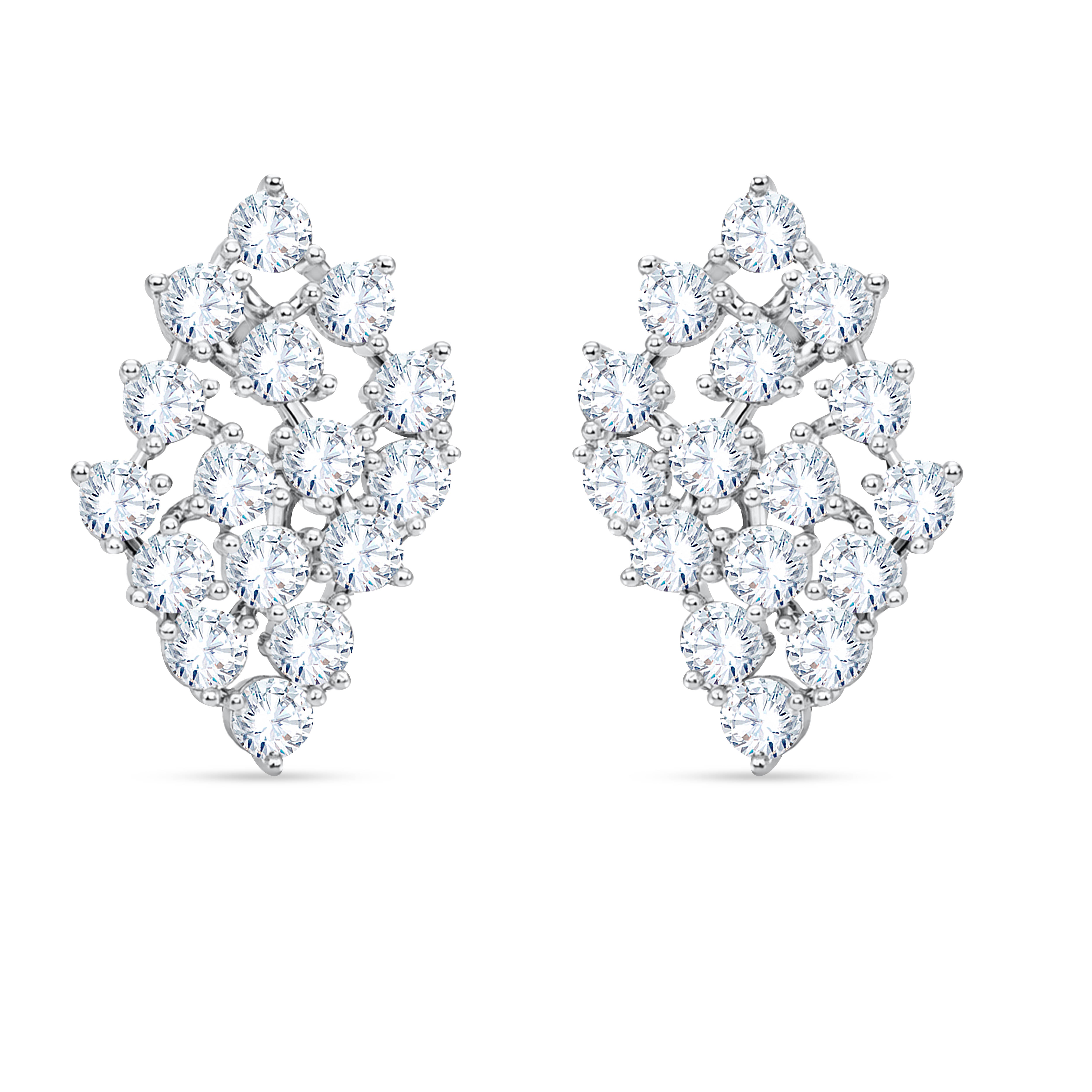 14K White Gold Multi-Shape Lab-Grown Diamond Earrings – 2.3 CT, fine jewellery by Luster d'Anvers, Antwerp
