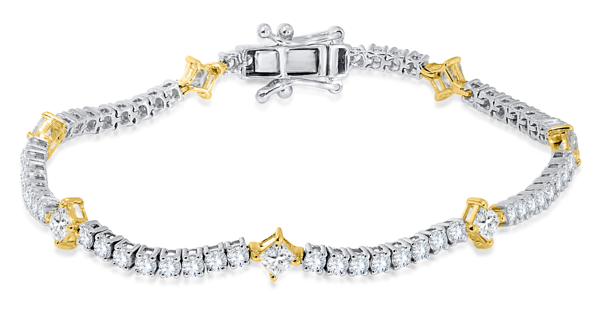 10K Yellow Gold Multi-Shape Diamond Bracelet, 3.00 CT, fine jewellery by Luster d'Anvers, Antwerp