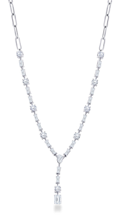 14K Gold Multi-Shape Diamond Necklace, 3.96 CT, fine jewellery by Luster d'Anvers, Antwerp