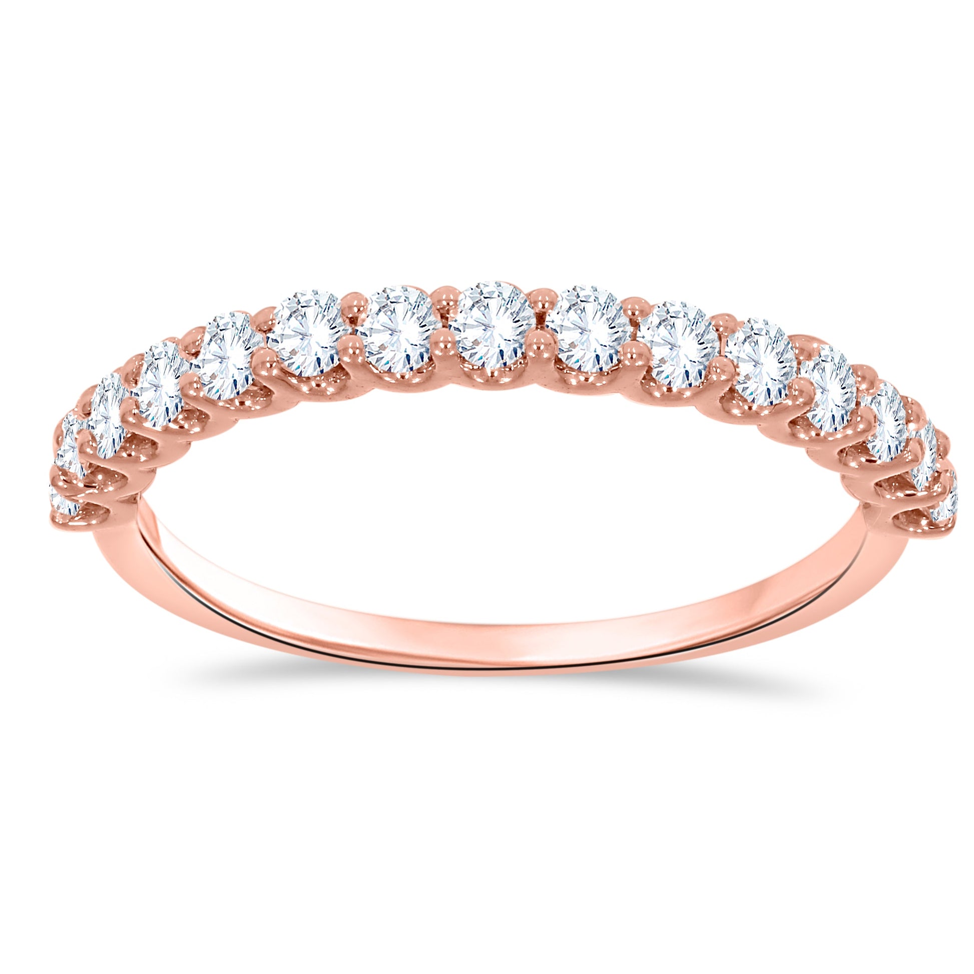 14K Rose Gold Round Cut Diamond Ring, 0.52 CT, fine jewellery by Luster d'Anvers, Antwerp