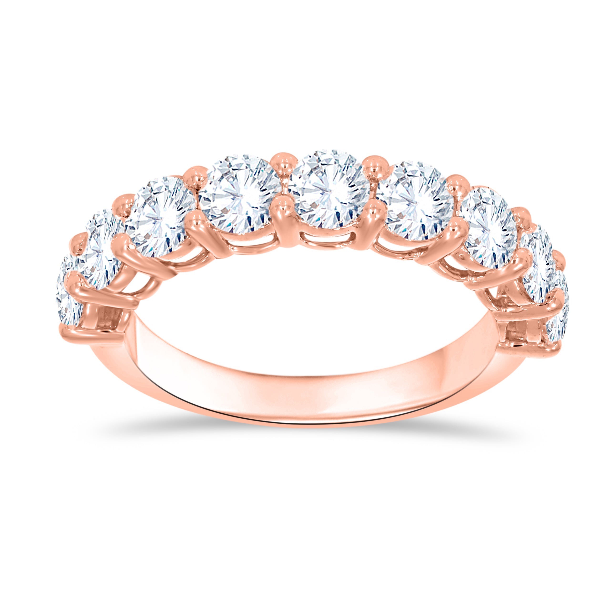 14K Rose Gold Round Cut Diamond Ring, 2.13 CT, fine jewellery by Luster d'Anvers, Antwerp