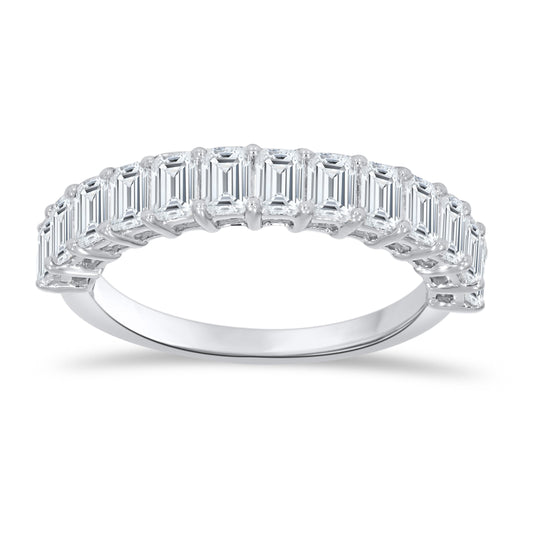 14K White Gold Emerald Cut Diamond Ring, 1.93 CT, fine jewellery by Luster d'Anvers, Antwerp