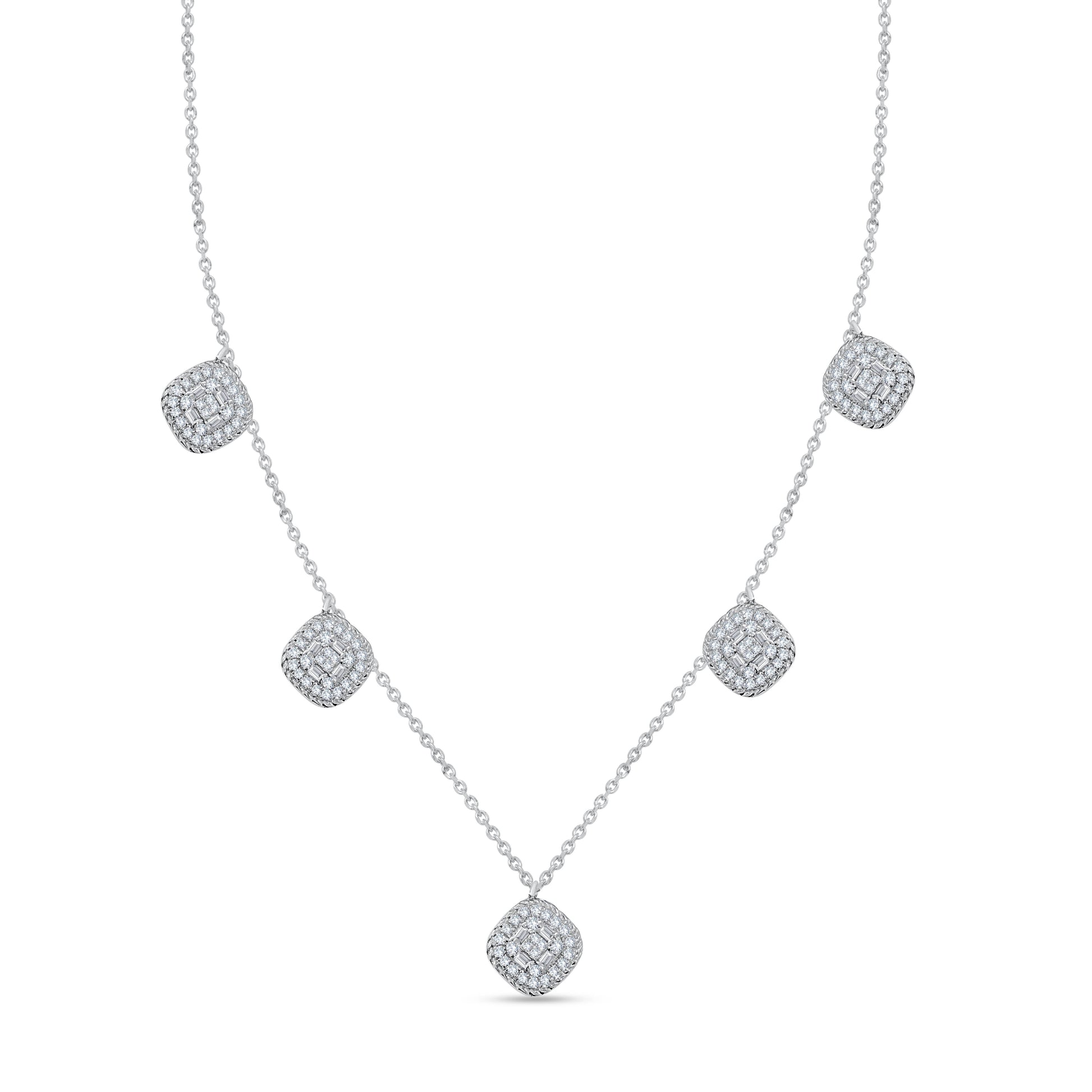 14K White Gold Lab-Grown Multi-Shape Diamond Necklace, 0.71 CT, fine jewellery by Luster d'Anvers, Antwerp