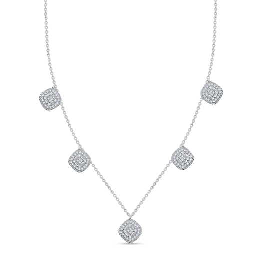 14K White Gold Lab-Grown Multi-Shape Diamond Necklace, 0.71 CT, fine jewellery by Luster d'Anvers, Antwerp