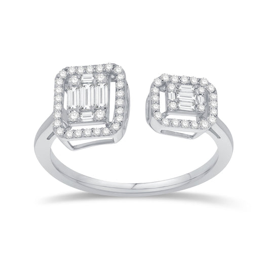14K White Gold Lab-Grown Multi-Shape Diamond Ring, 0.34 CT, fine jewellery by Luster d'Anvers, Antwerp