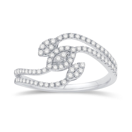 14K White Gold Lab-Grown Multi-Shape Diamond Ring, 0.42 CT, fine jewellery by Luster d'Anvers, Antwerp