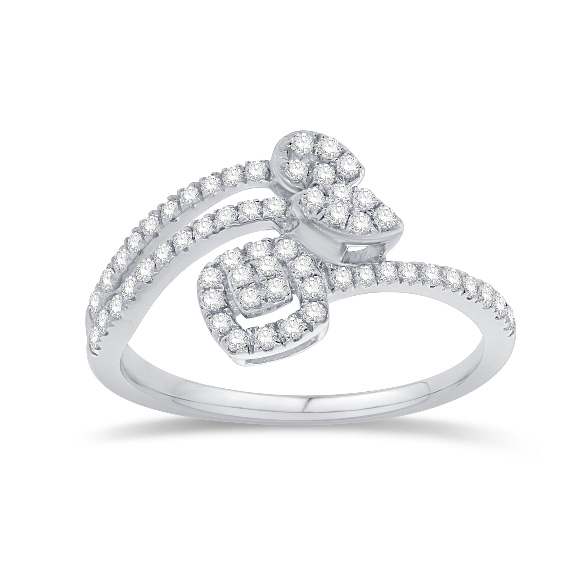 14K White Gold Lab-Grown Round Cut Diamond Ring, 0.34 CT, fine jewellery by Luster d'Anvers, Antwerp