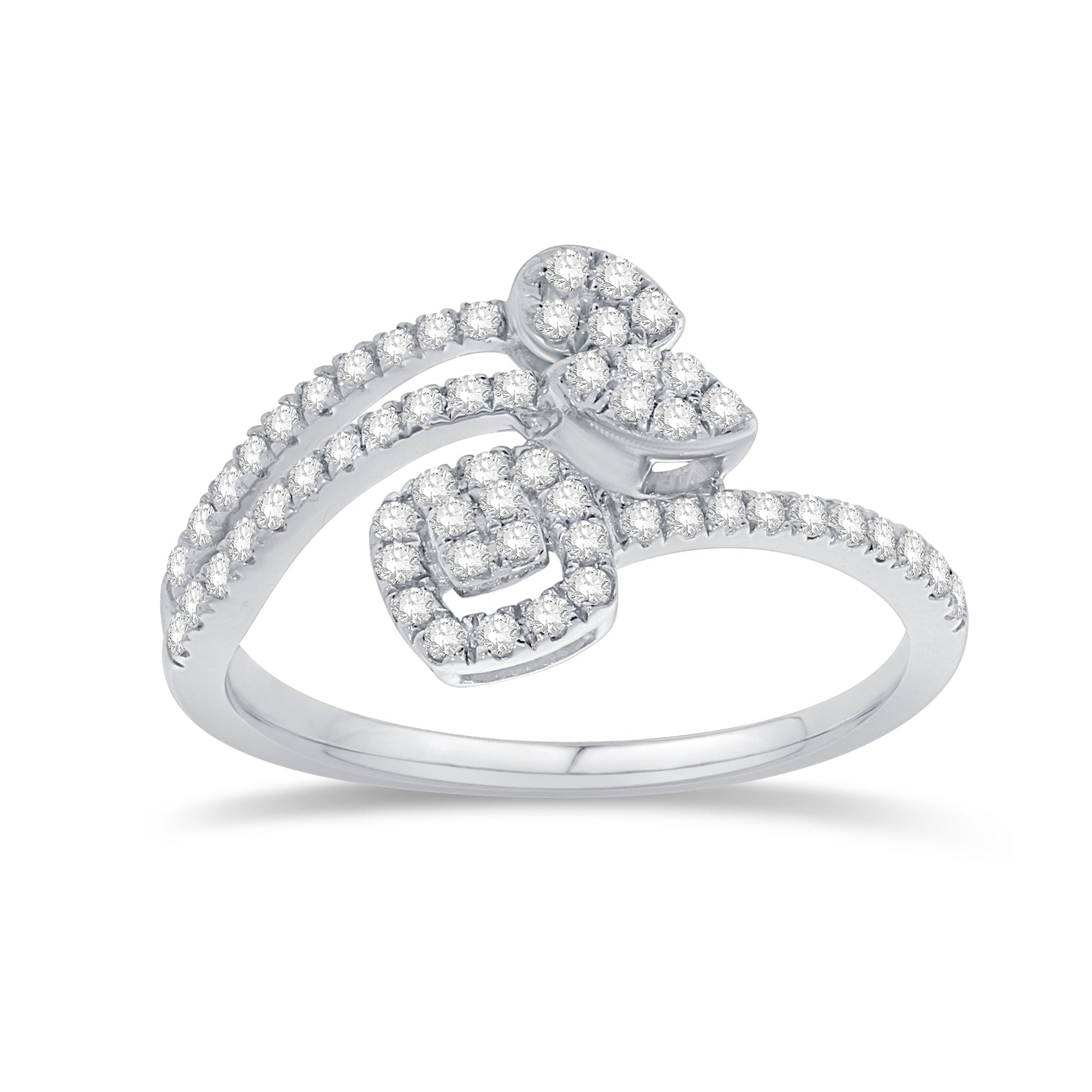 14K White Gold Lab-Grown Round Cut Diamond Ring, 0.34 CT, fine jewellery by Luster d'Anvers, Antwerp