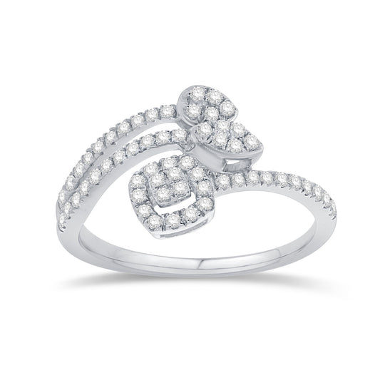14K White Gold Lab-Grown Round Cut Diamond Ring, 0.34 CT, fine jewellery by Luster d'Anvers, Antwerp