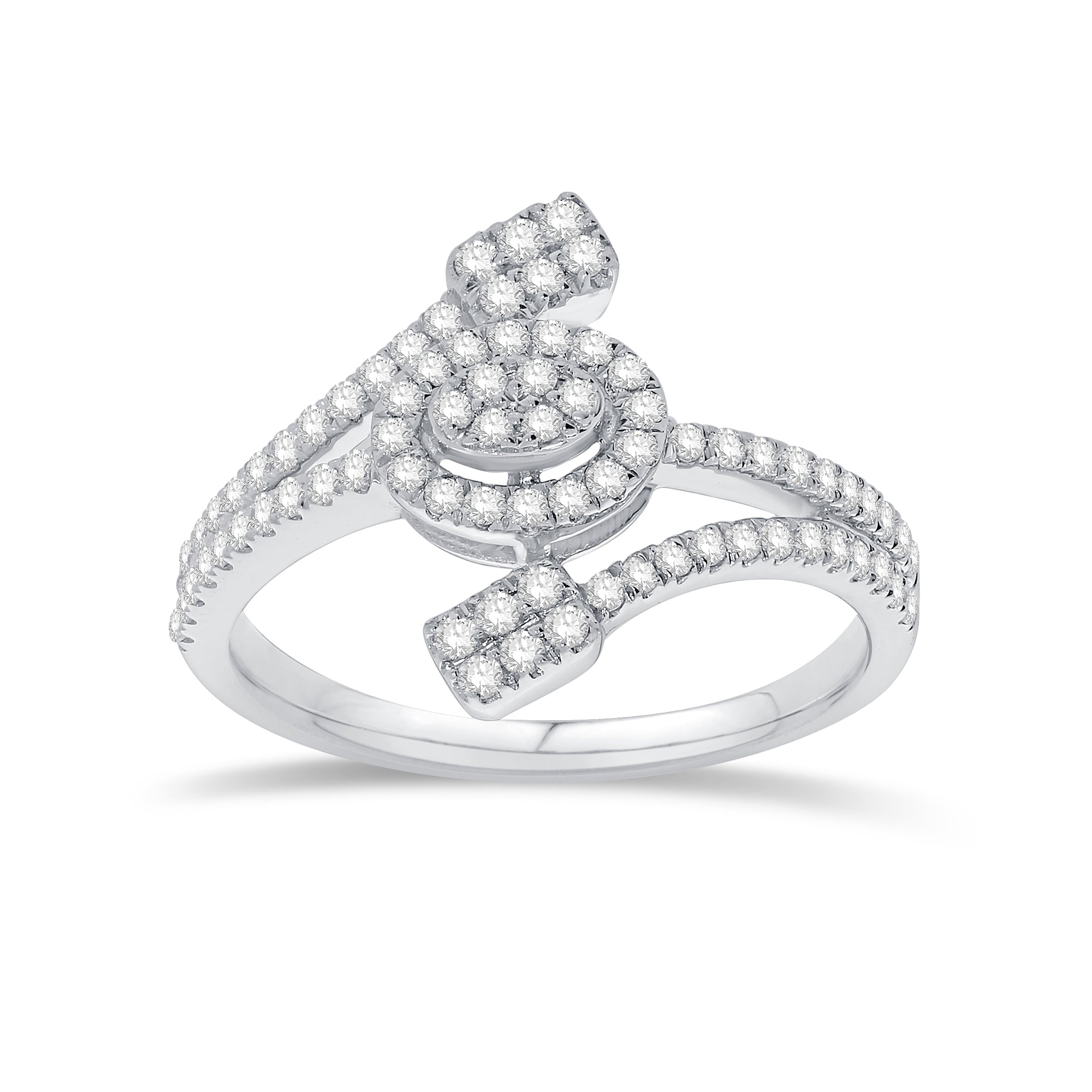 14K White Gold Lab-Grown Round Cut Diamond Ring, 0.52 CT, fine jewellery by Luster d'Anvers, Antwerp