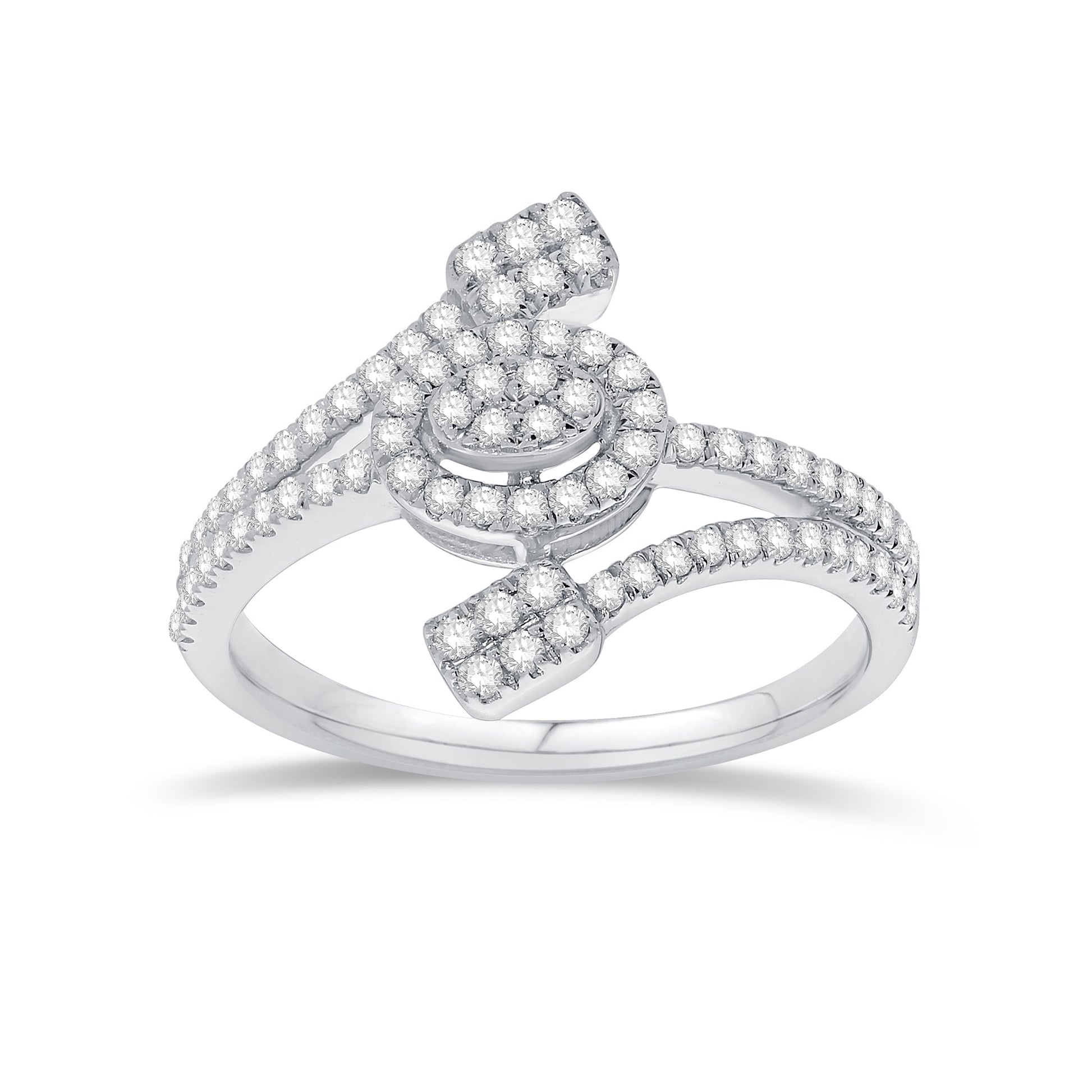 14K White Gold Lab-Grown Round Cut Diamond Ring, 0.52 CT, fine jewellery by Luster d'Anvers, Antwerp