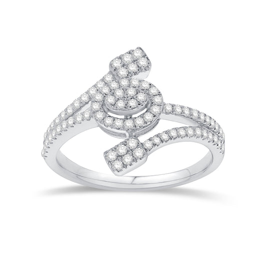 14K White Gold Lab-Grown Round Cut Diamond Ring, 0.52 CT, fine jewellery by Luster d'Anvers, Antwerp