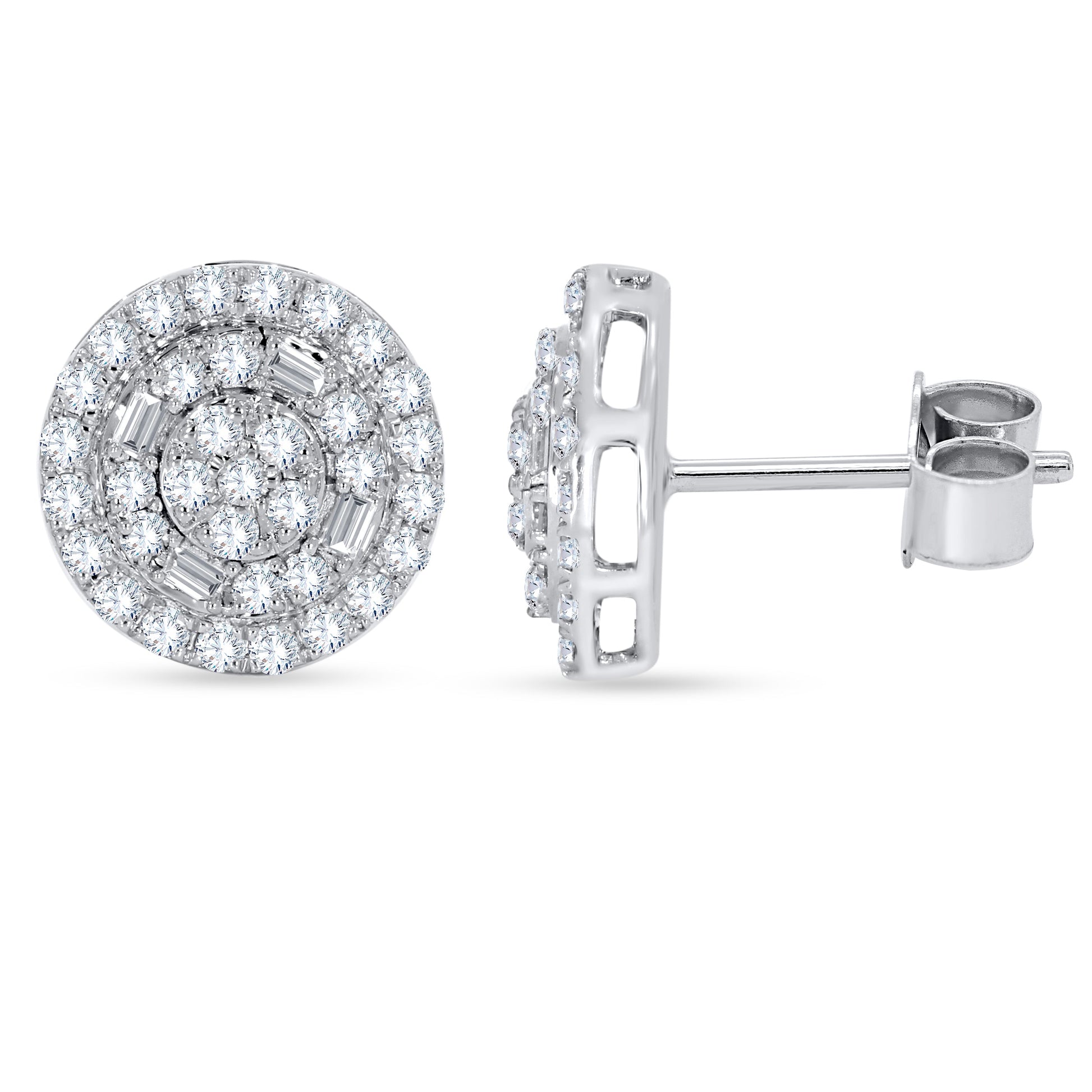 14K White Gold Multi-Shape Diamond Earring, 0.78 CT, fine jewellery by Luster d'Anvers, Antwerp