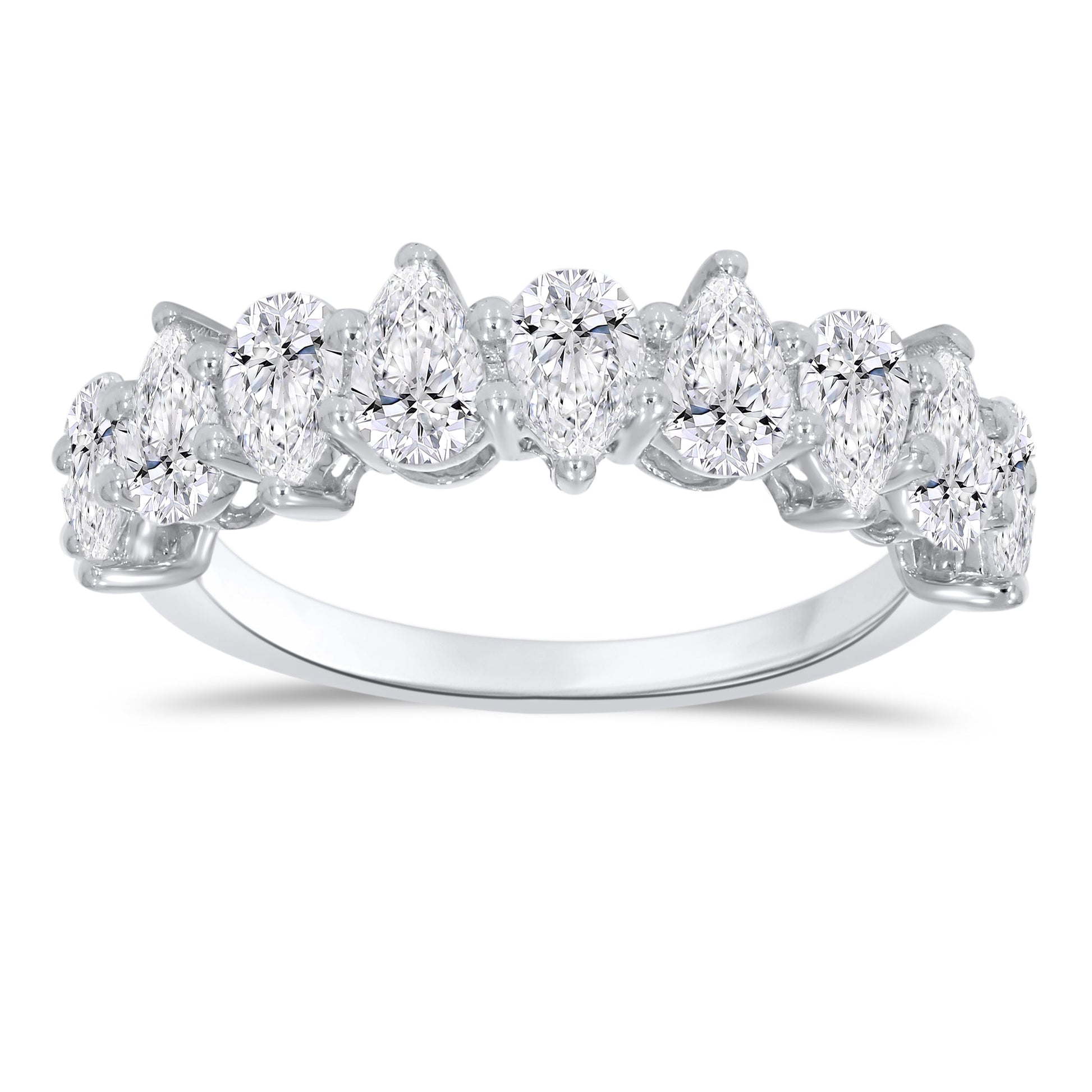 14K White Gold Multi-Shape Diamond Ring, 1.91 CT, fine jewellery by Luster d'Anvers, Antwerp
