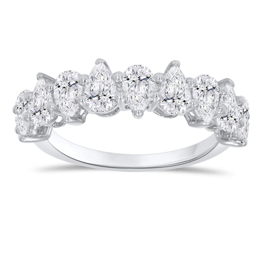 14K White Gold Multi-Shape Diamond Ring, 1.91 CT, fine jewellery by Luster d'Anvers, Antwerp