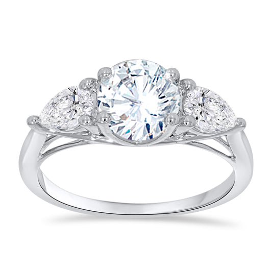 14K White Gold Multi-Shape Diamond Ring, 2.00 CT, fine jewellery by Luster d'Anvers, Antwerp