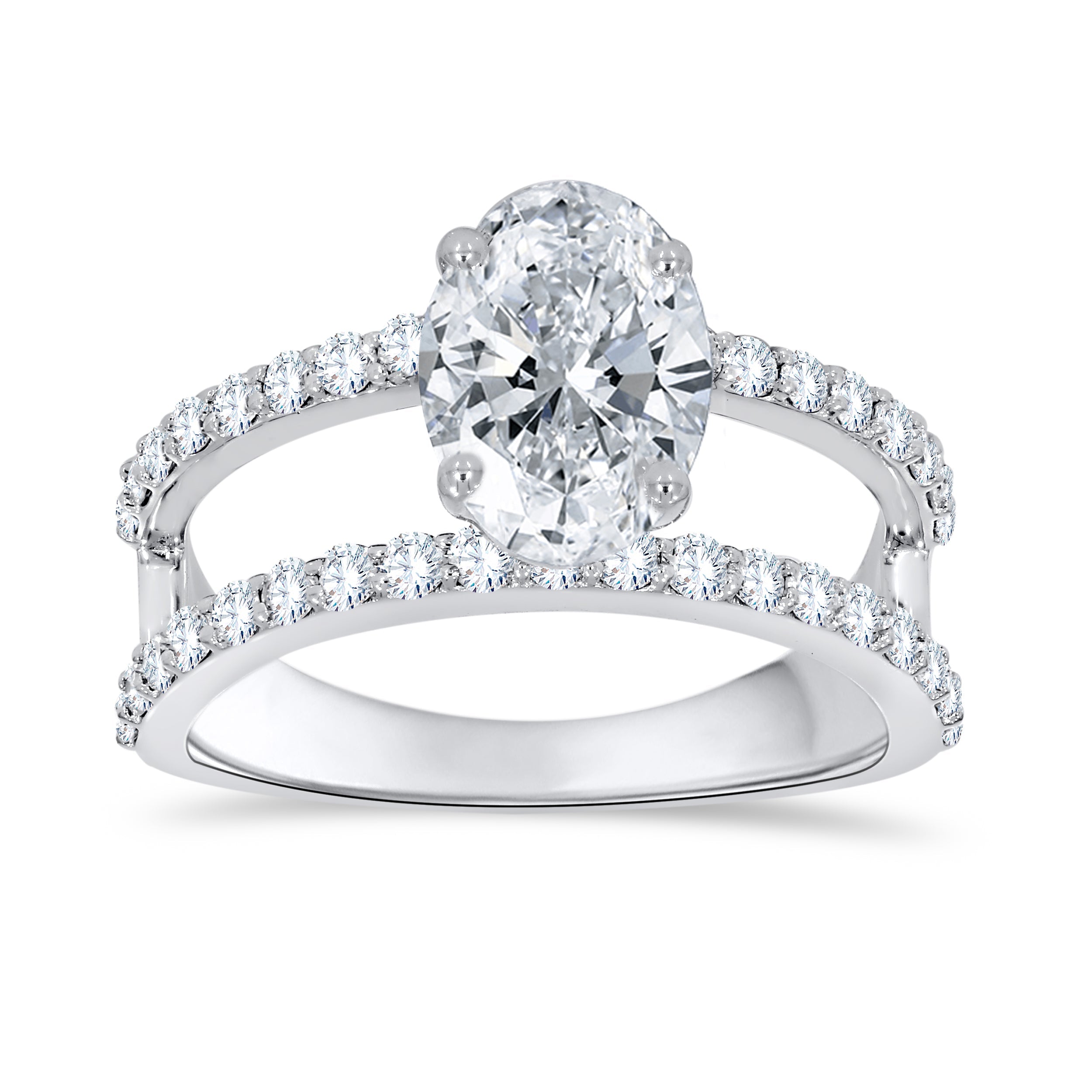 14K White Gold Multi-Shape Diamond Ring, 2.01 CT, fine jewellery by Luster d'Anvers, Antwerp