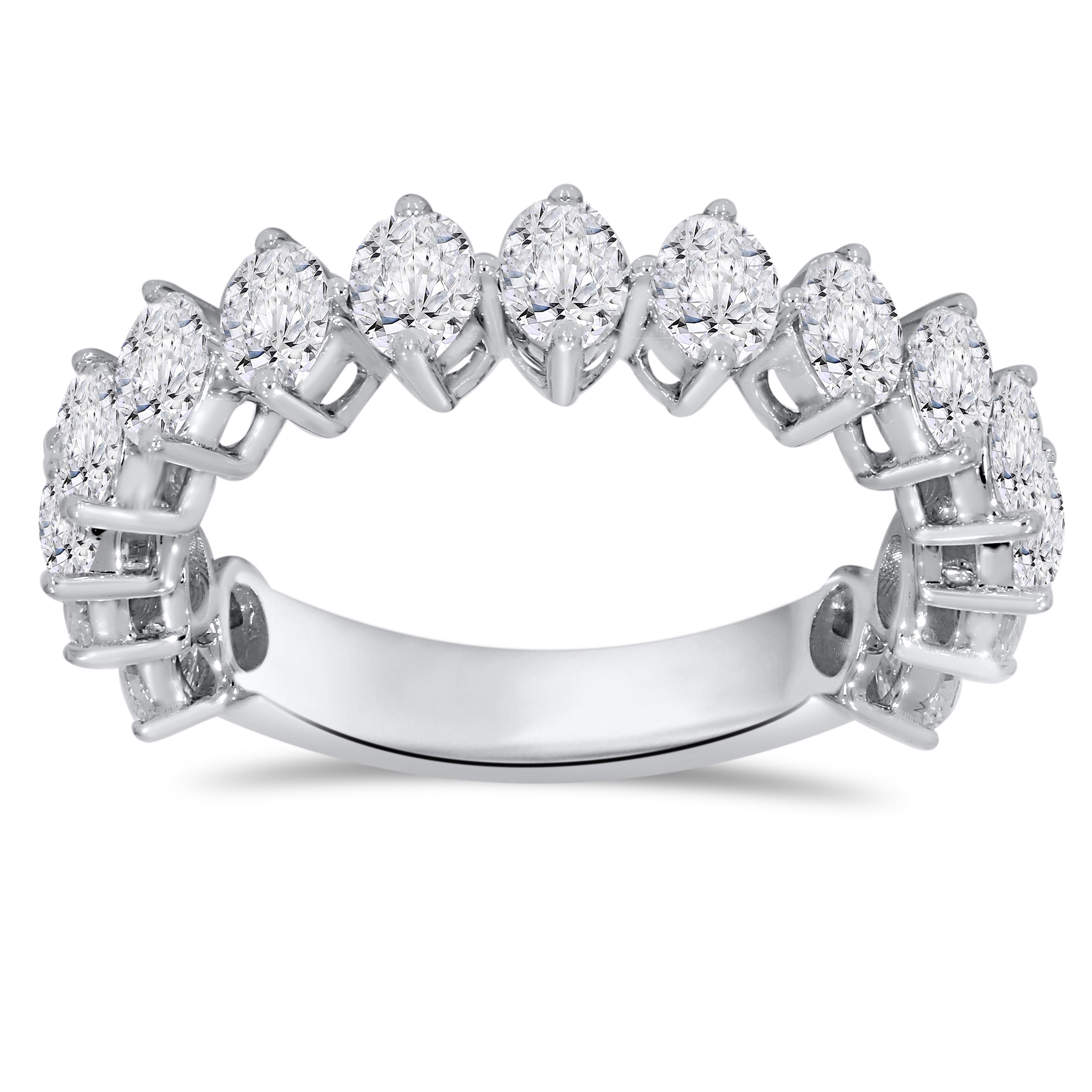 14K White Gold Multi-Shape Diamond Ring, 2.19 CT, fine jewellery by Luster d'Anvers, Antwerp