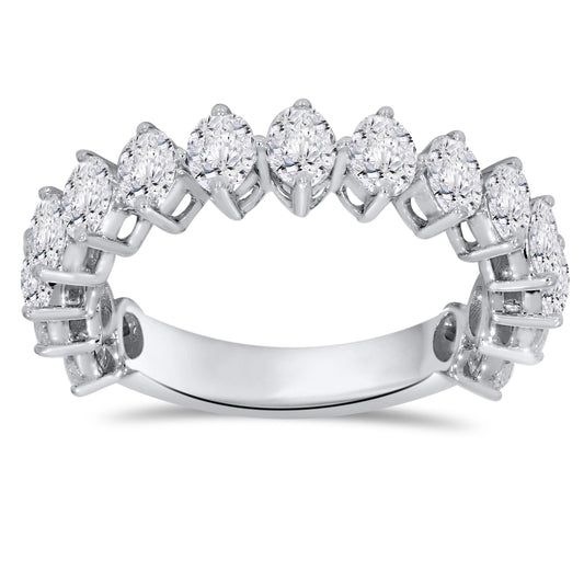 14K White Gold Multi-Shape Diamond Ring, 2.19 CT, fine jewellery by Luster d'Anvers, Antwerp