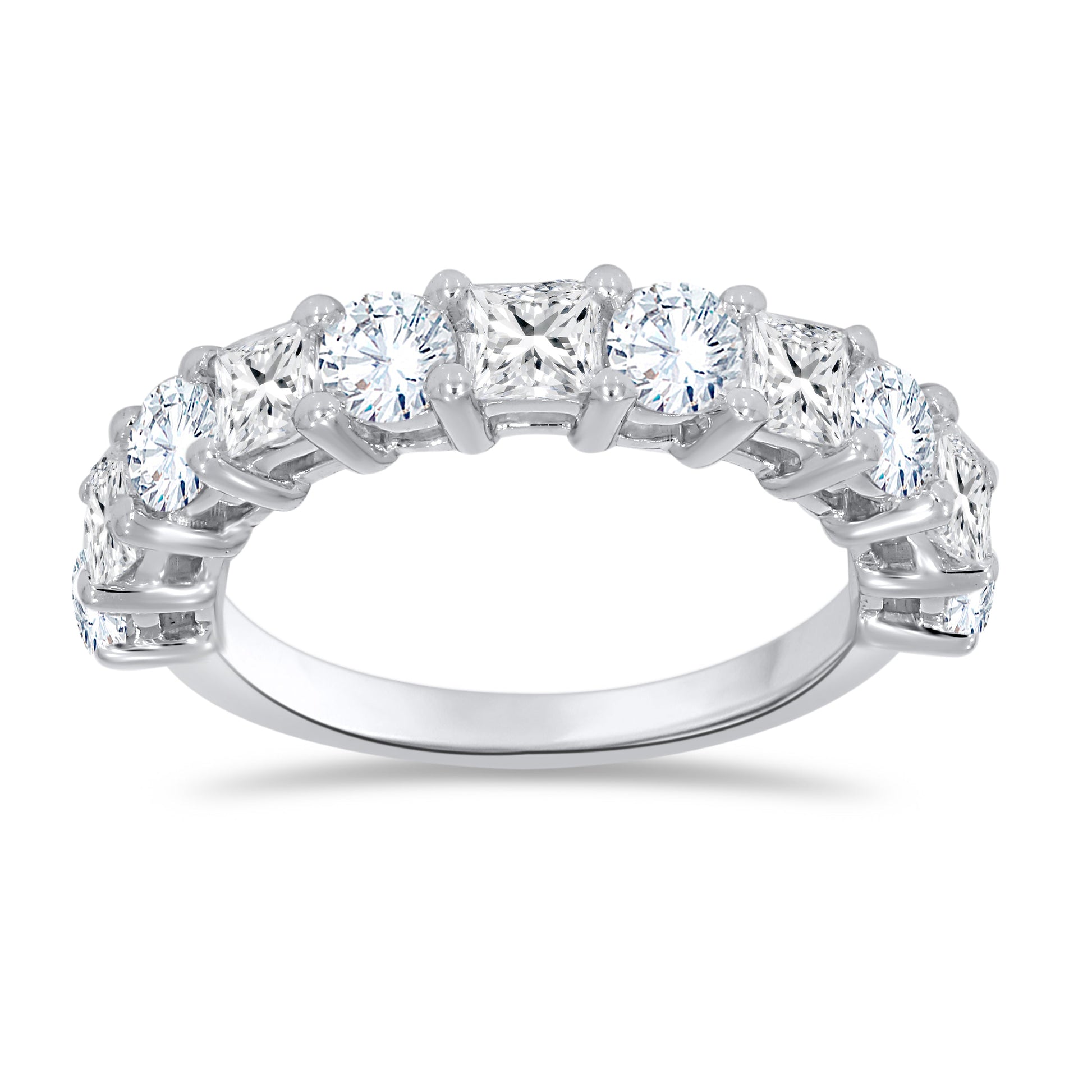 14K White Gold Multi-Shape Diamond Ring, 2.57 CT, fine jewellery by Luster d'Anvers, Antwerp