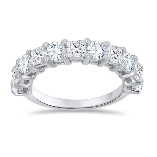 14K White Gold Multi-Shape Diamond Ring, 2.57 CT, fine jewellery by Luster d'Anvers, Antwerp