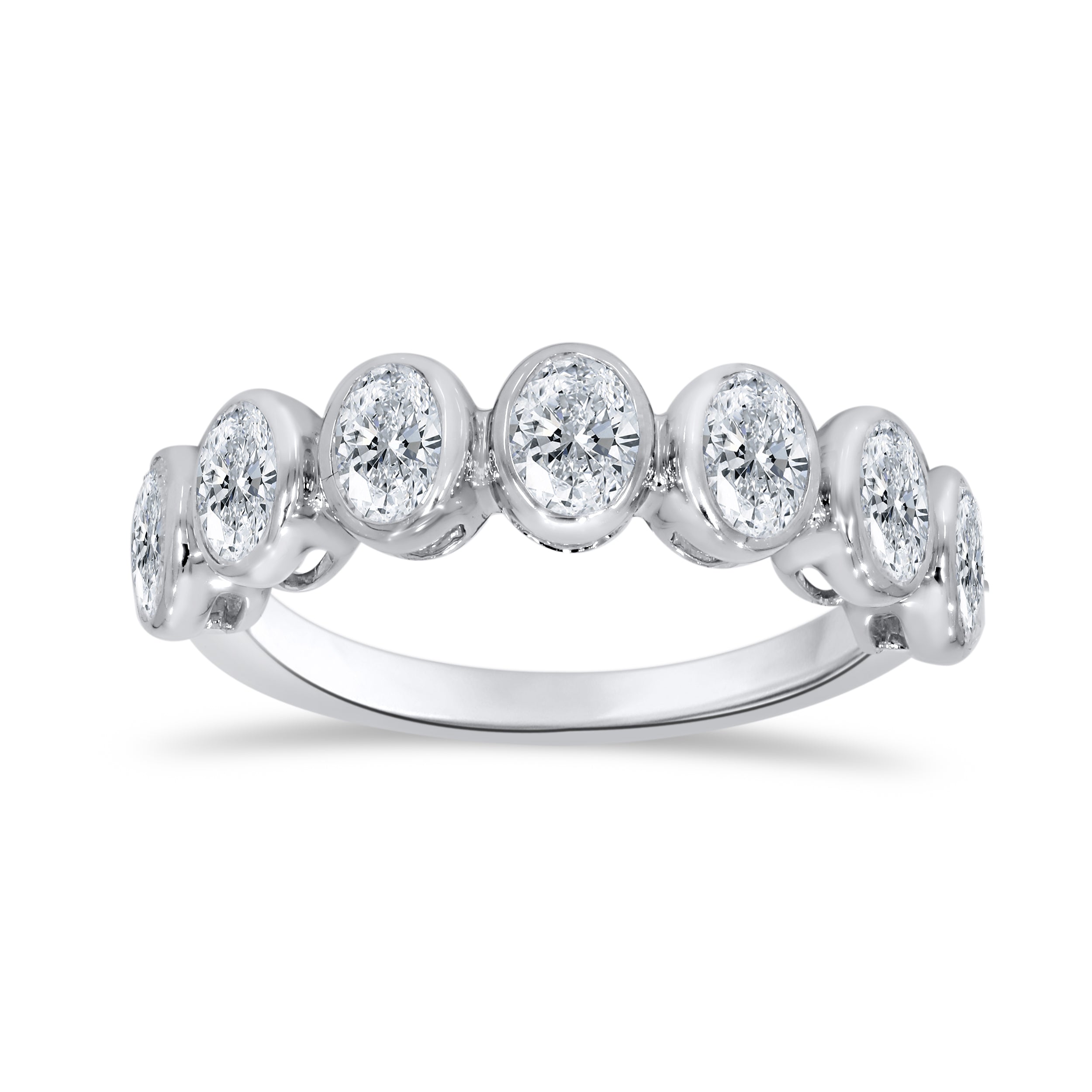 14K White Gold Oval Cut Diamond Ring, 1.72 CT, fine jewellery by Luster d'Anvers, Antwerp