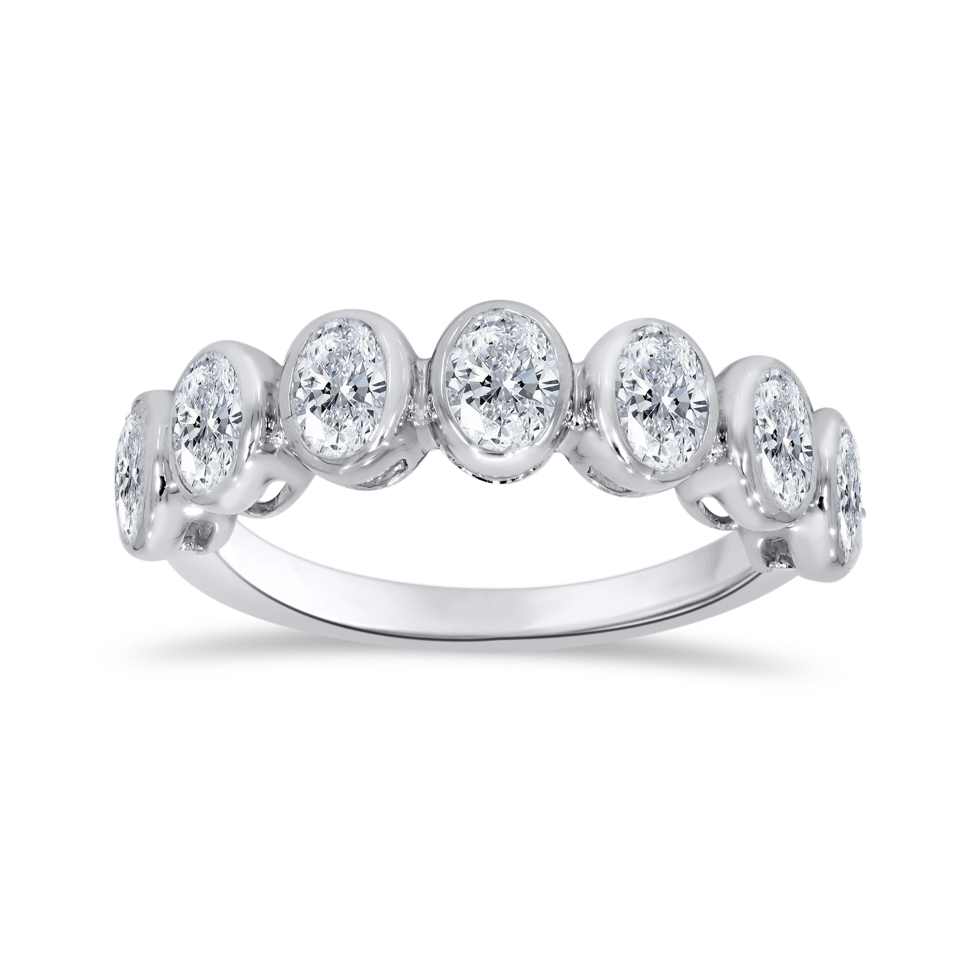 14K White Gold Oval Cut Diamond Ring, 1.72 CT, fine jewellery by Luster d'Anvers, Antwerp