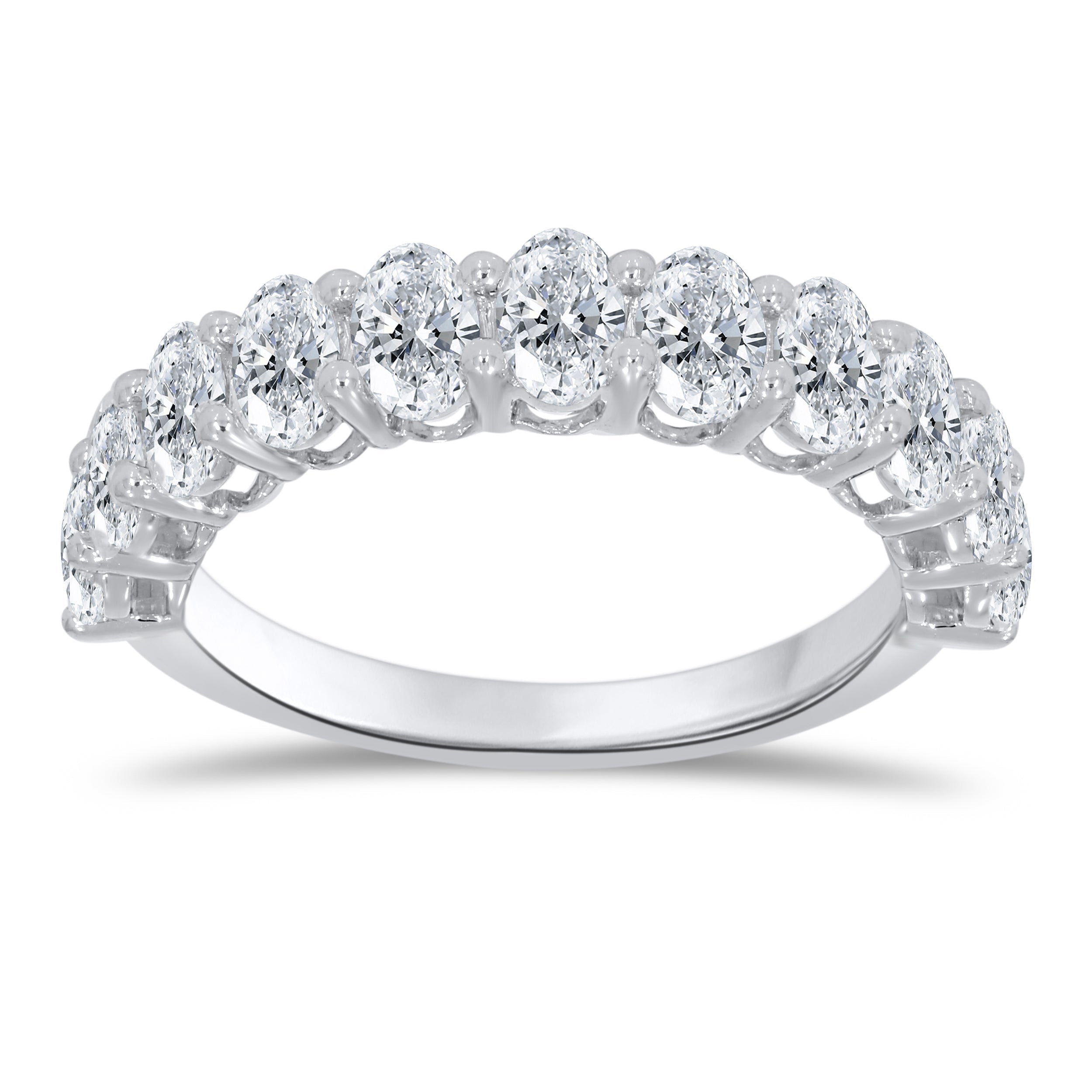 14K White Gold Oval Cut Diamond Ring, 1.86 CT, fine jewellery by Luster d'Anvers, Antwerp