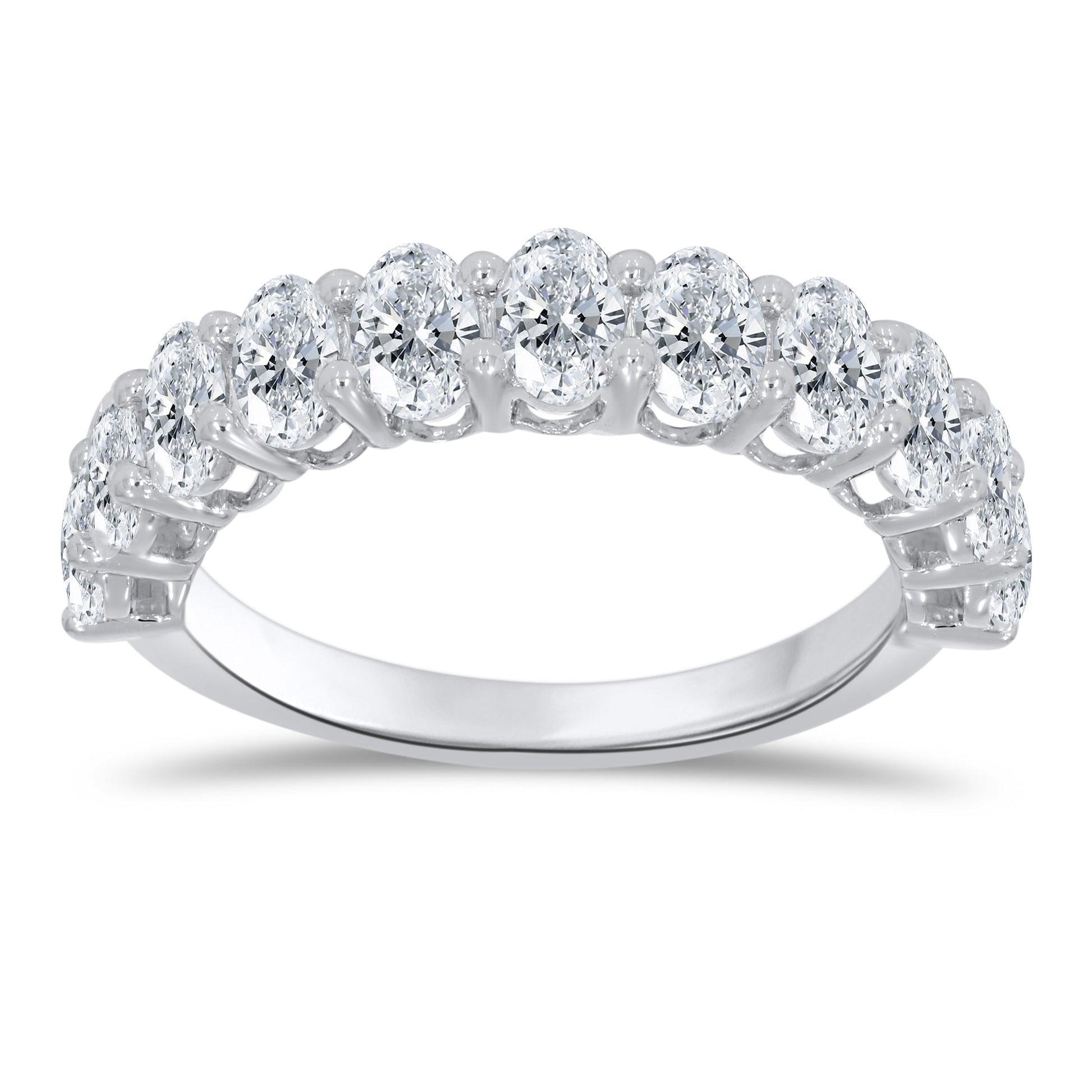 14K White Gold Oval Cut Diamond Ring, 1.86 CT, fine jewellery by Luster d'Anvers, Antwerp