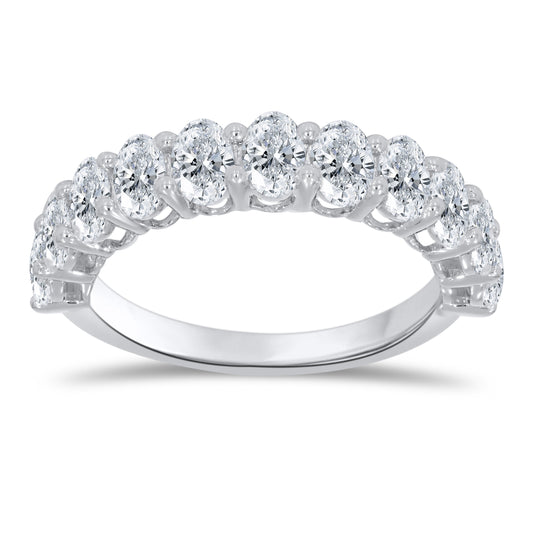 14K White Gold Oval Cut Diamond Ring, 1.86 CT, fine jewellery by Luster d'Anvers, Antwerp