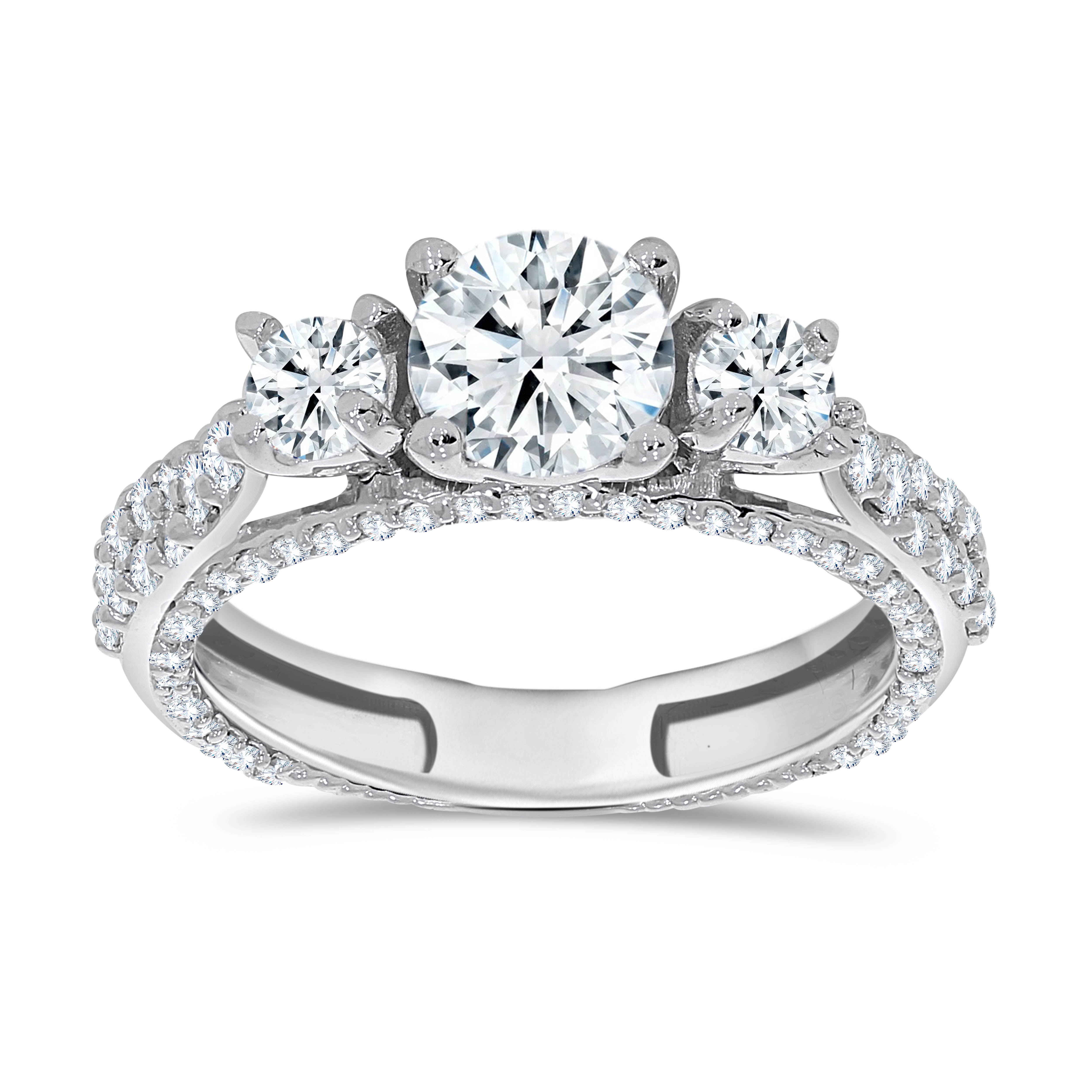 14K White Gold Pear Cut Diamond Ring, 0.86 CT, fine jewellery by Luster d'Anvers, Antwerp
