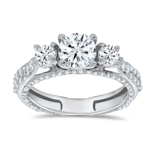 14K White Gold Pear Cut Diamond Ring, 0.86 CT, fine jewellery by Luster d'Anvers, Antwerp