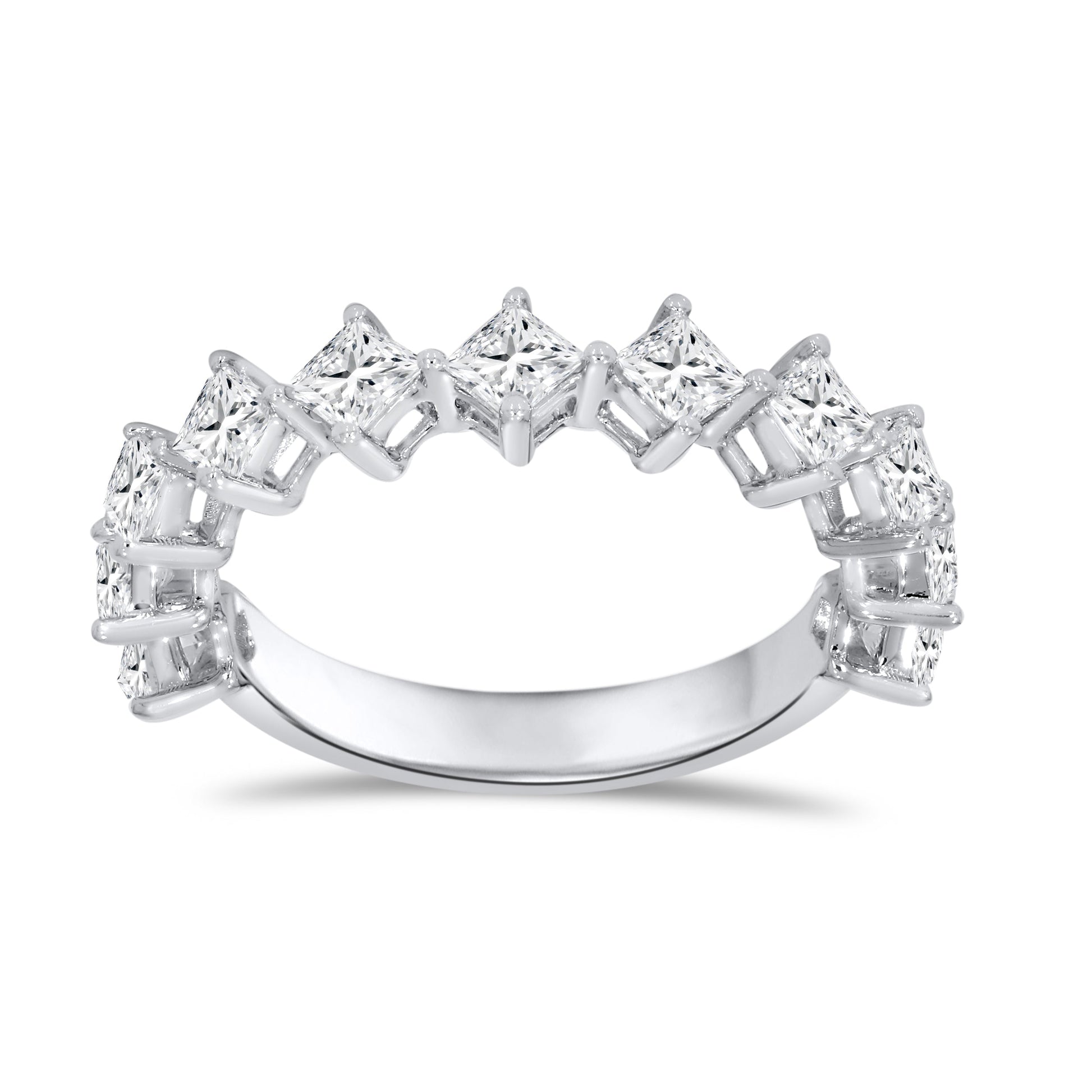 14K White Gold Princess Cut Diamond Ring, 1.45 CT, fine jewellery by Luster d'Anvers, Antwerp