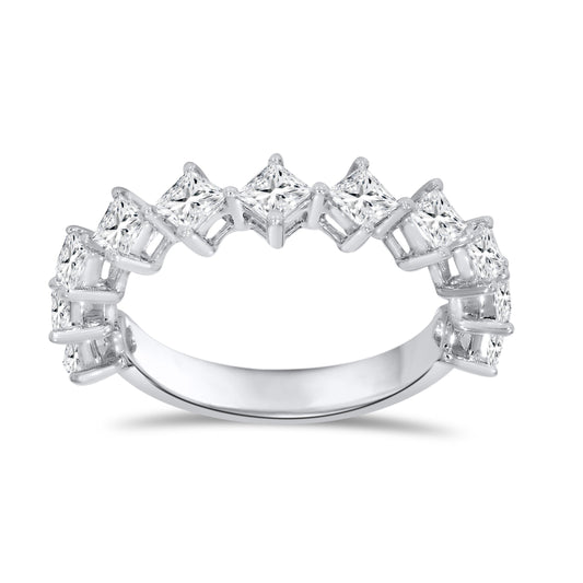14K White Gold Princess Cut Diamond Ring, 1.45 CT, fine jewellery by Luster d'Anvers, Antwerp