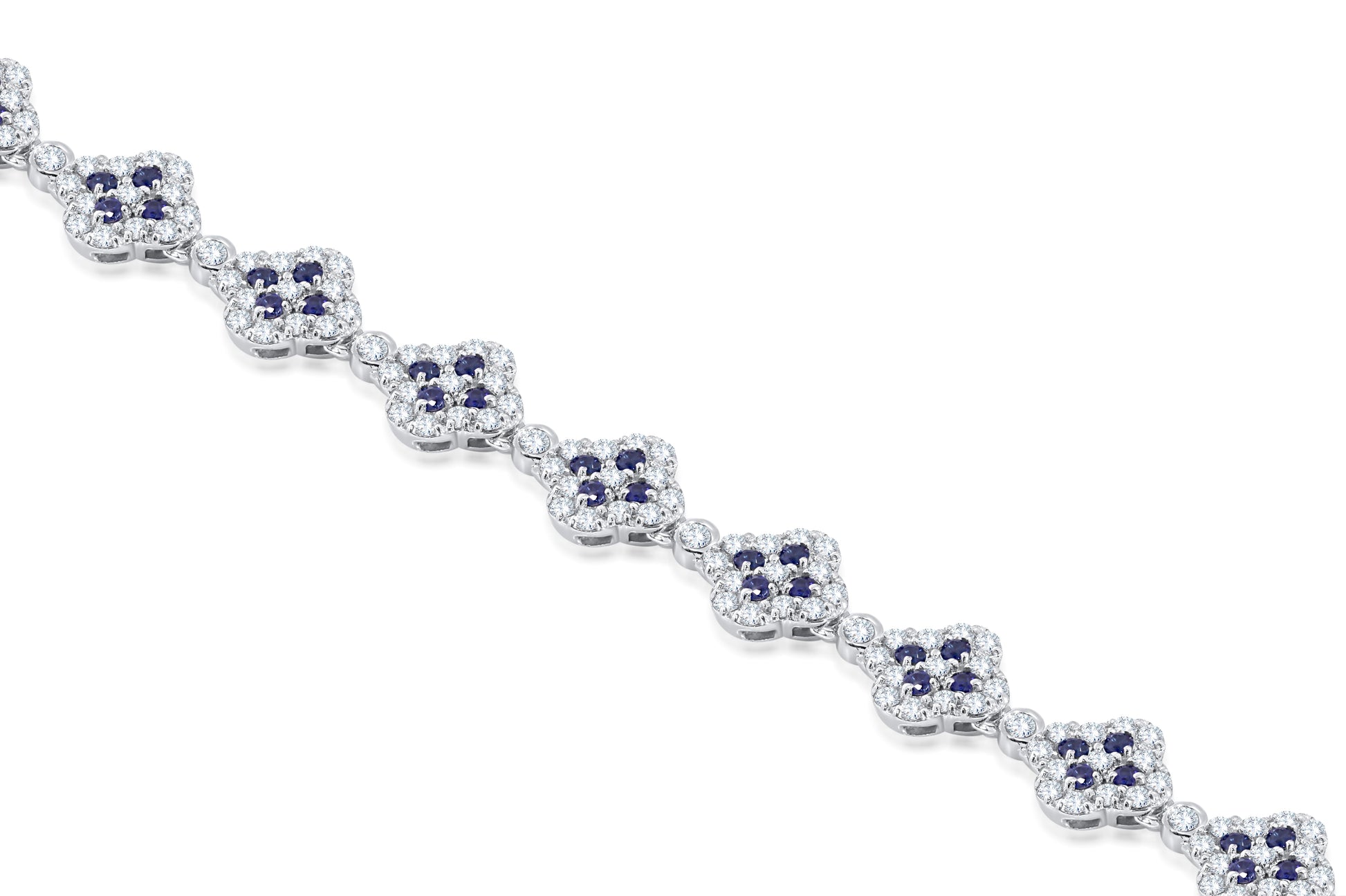14K White Gold Round Cut Diamond Bracelet, 1.22 CT, fine jewellery by Luster d'Anvers, Antwerp