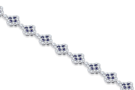 14K White Gold Round Cut Diamond Bracelet, 1.22 CT, fine jewellery by Luster d'Anvers, Antwerp