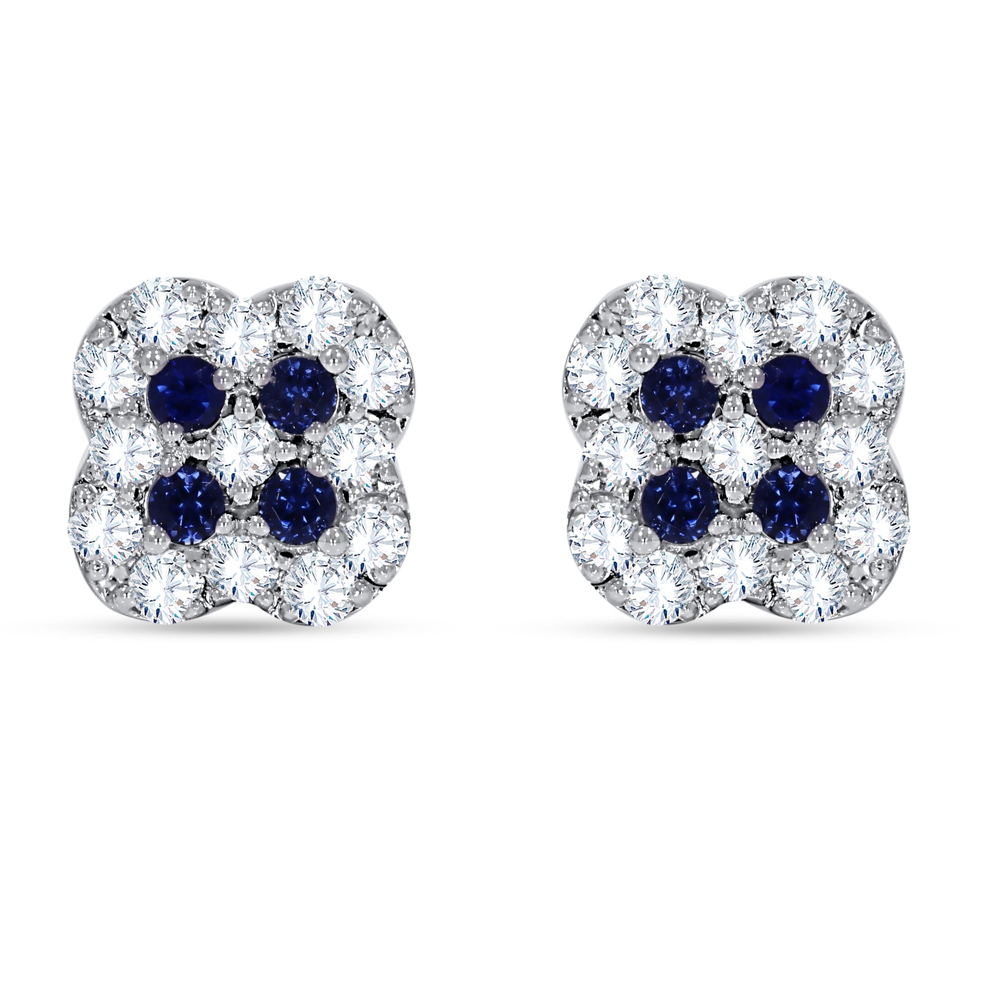 14K White Gold Round Cut Diamond Earring, 1.27 CT, fine jewellery by Luster d'Anvers, Antwerp